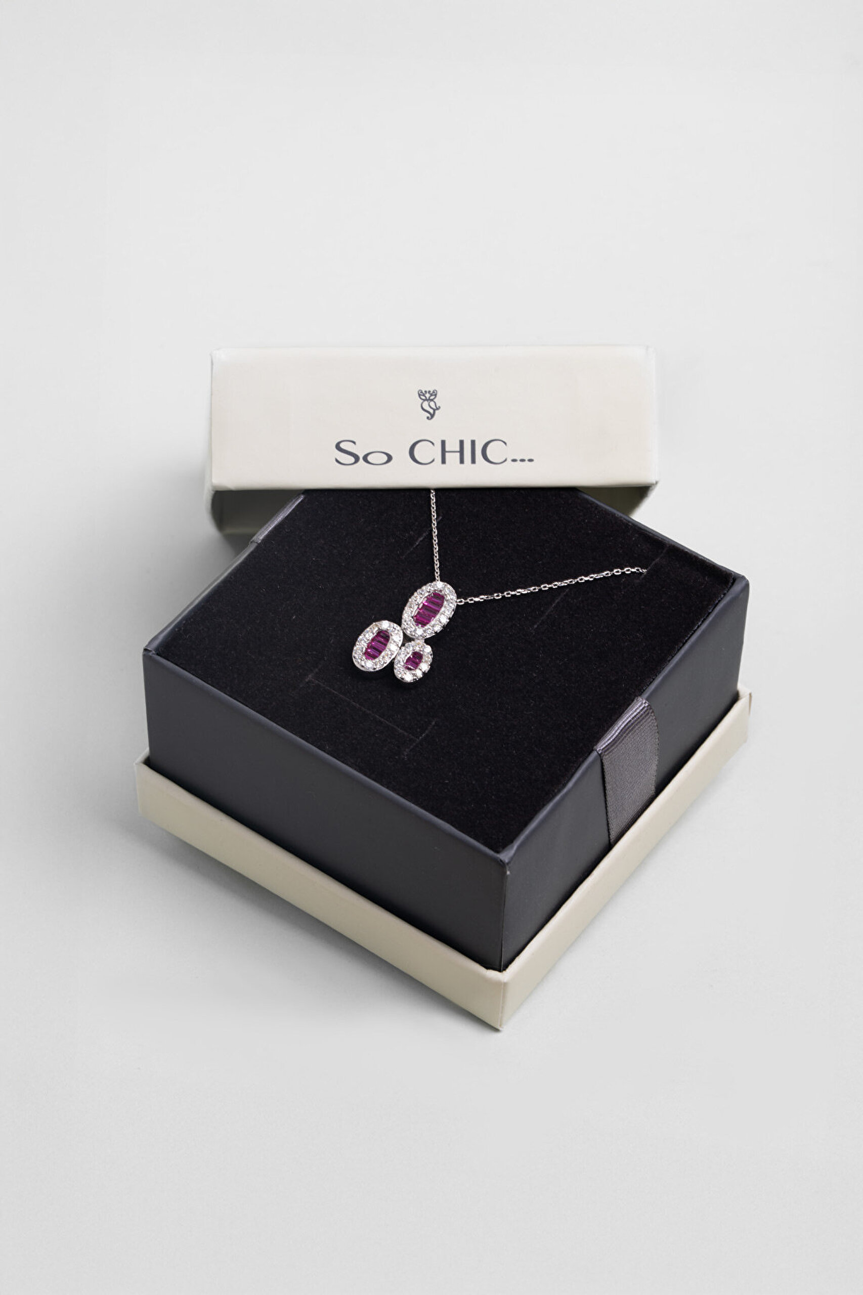 Zaman Döngüsü 18 Ayar Beyaz Altın  Kaplama 43 Cm Gümüş Kolye - 3