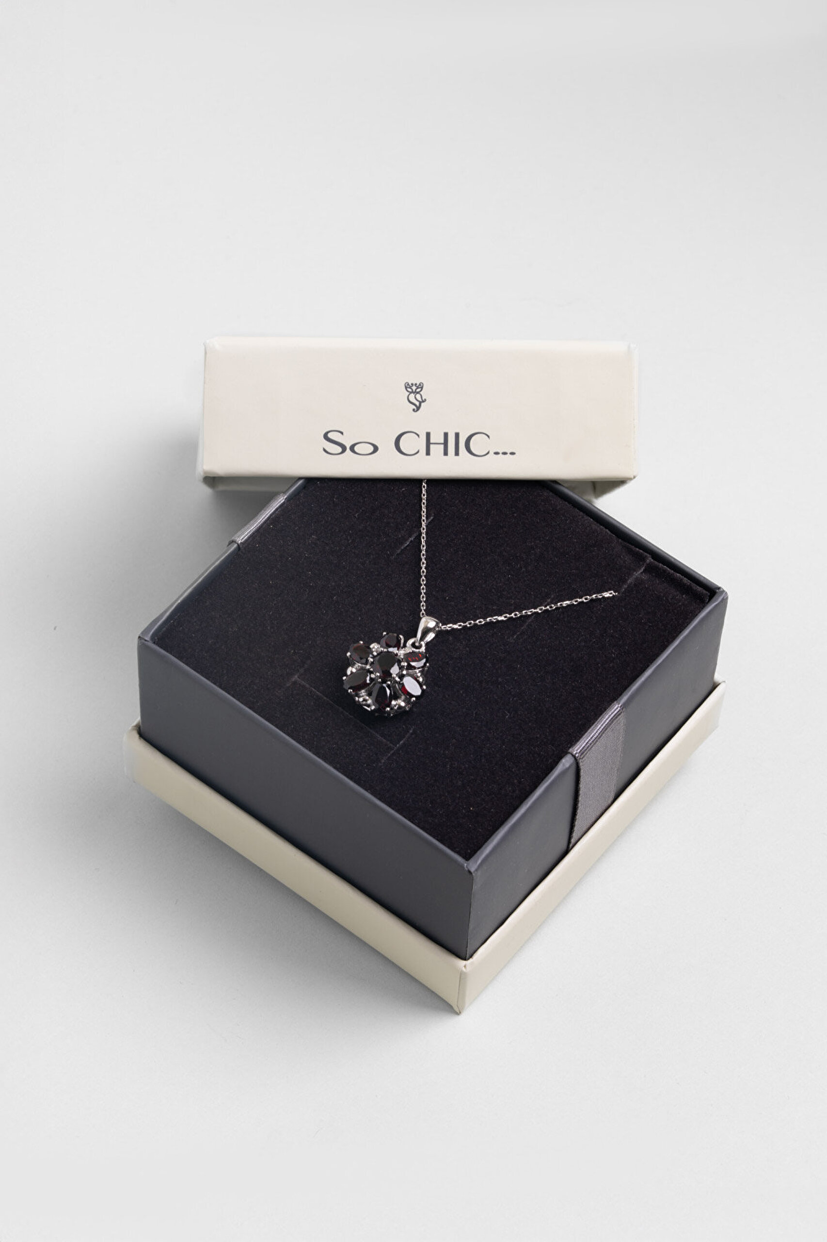 Sonbahar Çiçeği 18 Ayar Beyaz Altın Kaplama 43 Cm Gümüş Kolye - 3