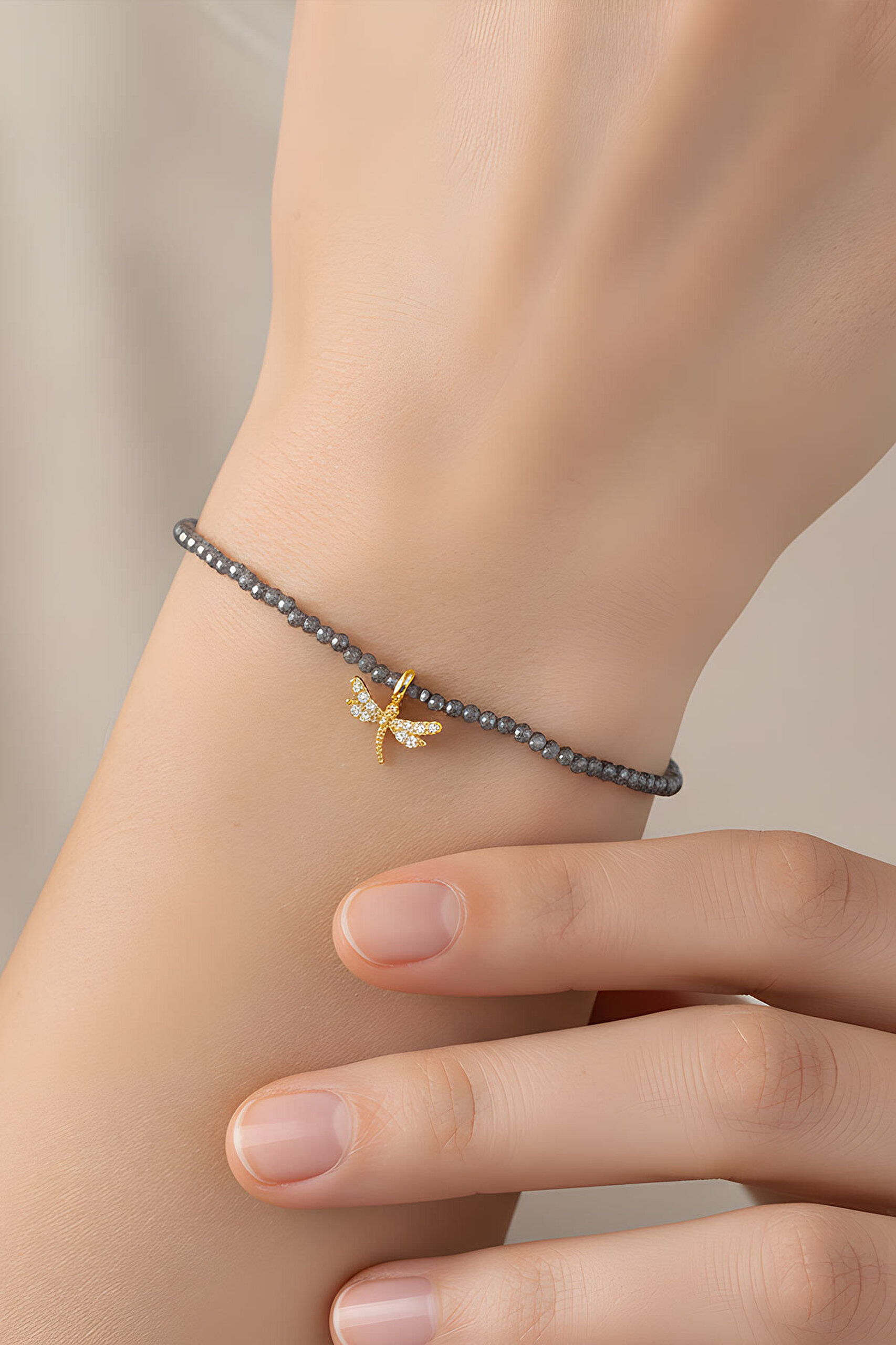 Sahil Yusufçuğu 18 Ayar Sarı Altın Kaplama 18 Cm Gümüş Bileklik - 5