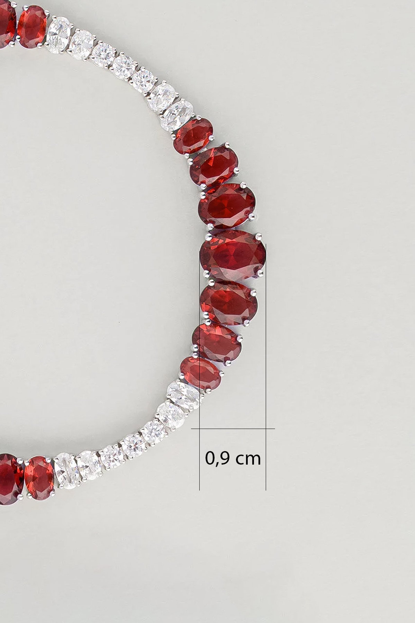 Renklerin Büyüsü 18 Ayar Beyaz Altın Kaplama 20 Cm Gümüş Bileklik - 2