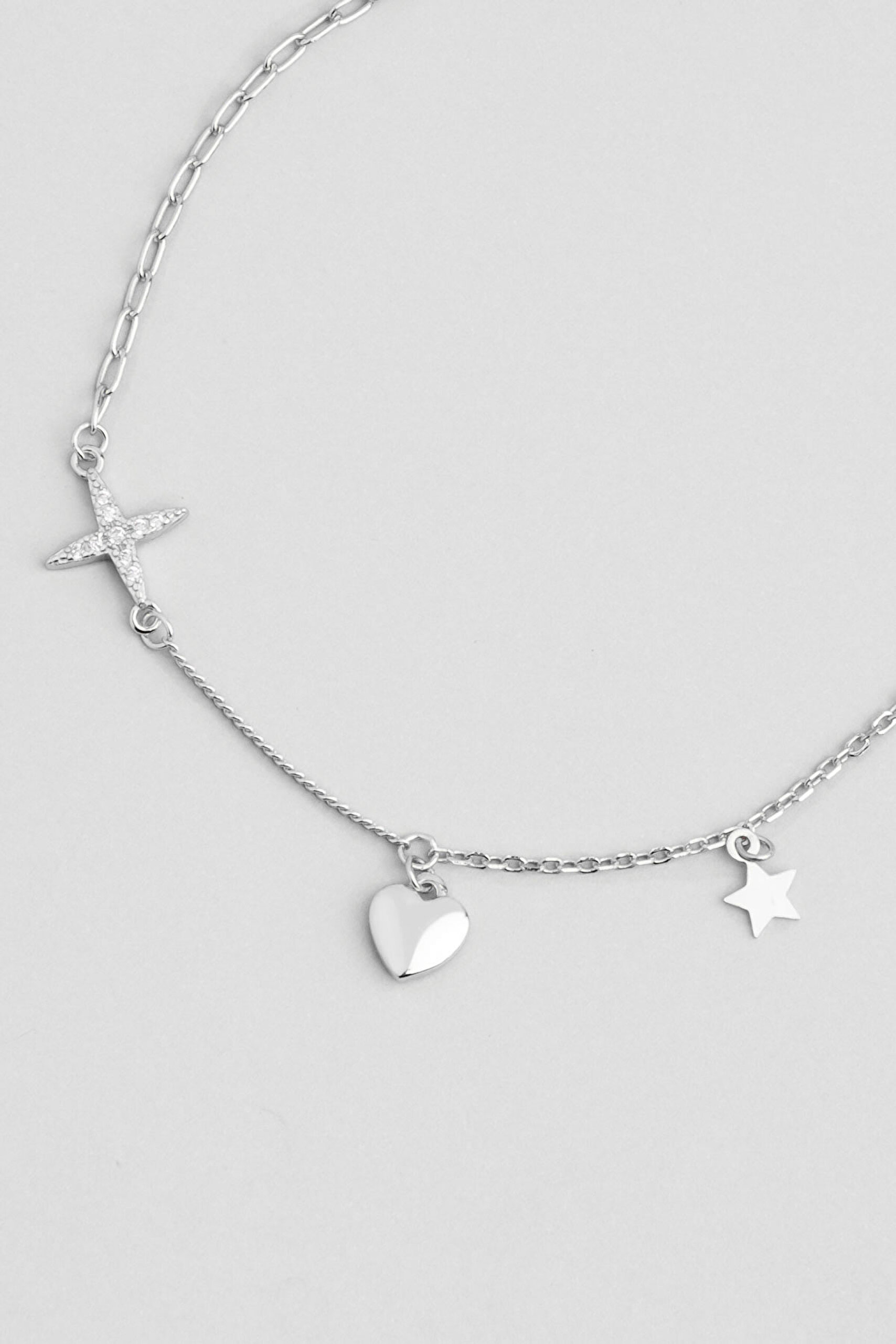 ⁠ Minimal İkonlar 18 Ayar Beyaz Altın Kaplama 20 Cm Gümüş Minimal Bileklik_1}