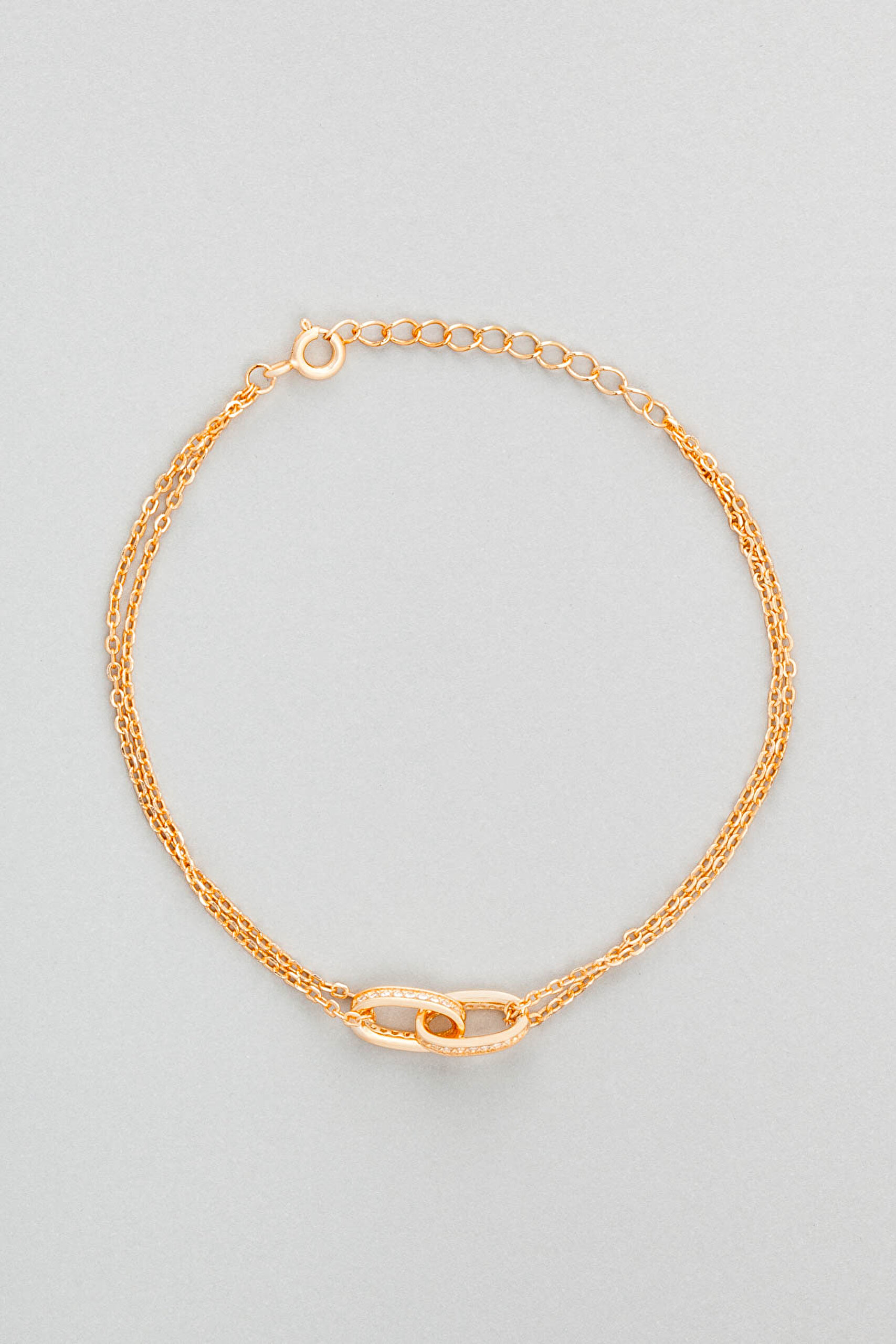 Minimal 18 Ayar Rose Altın Kaplama 20 Cm Gümüş Zincir Bileklik