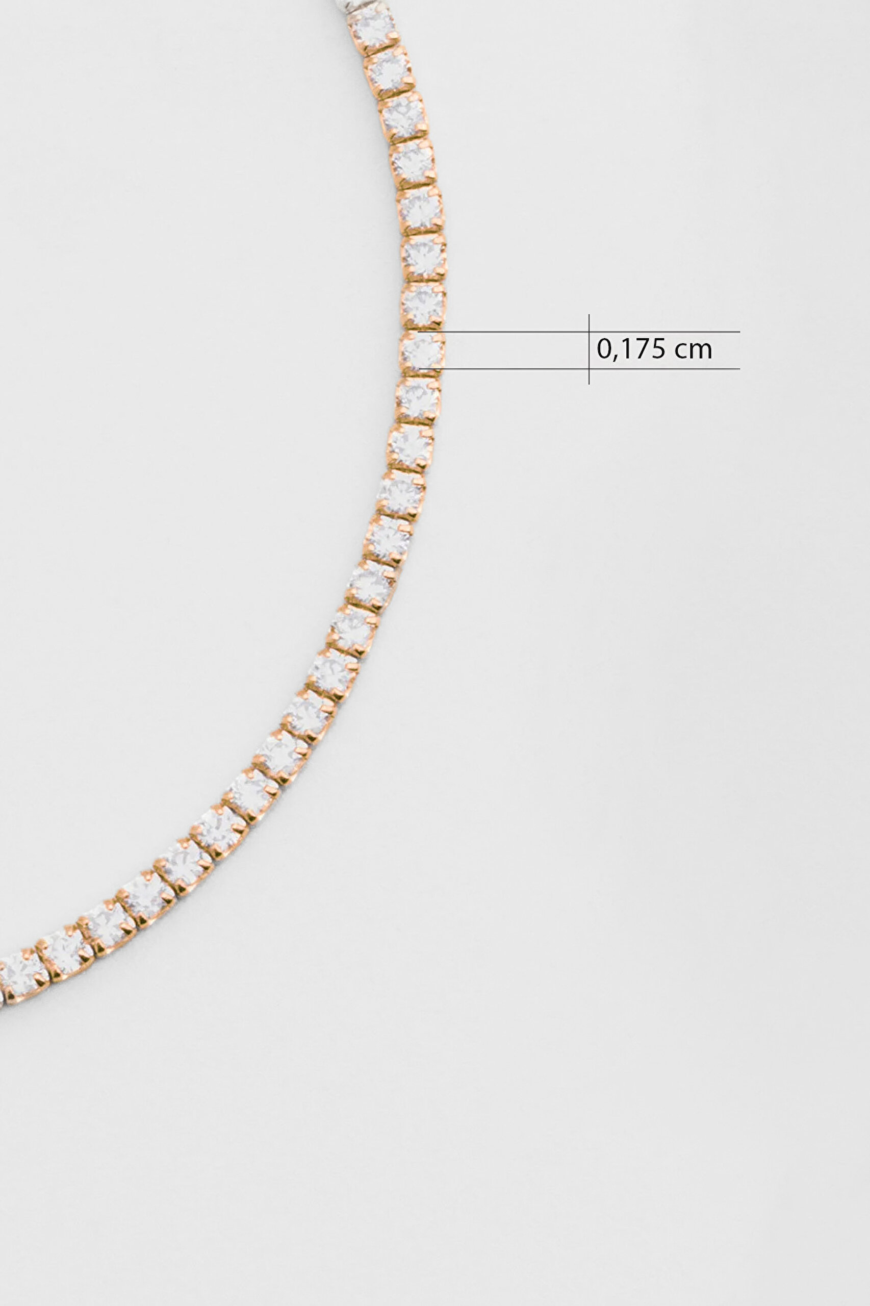 ⁠ 18 Ayar Rose Altın Kaplama Gümüş 19 Cm Su Yolu Bileklik_2}