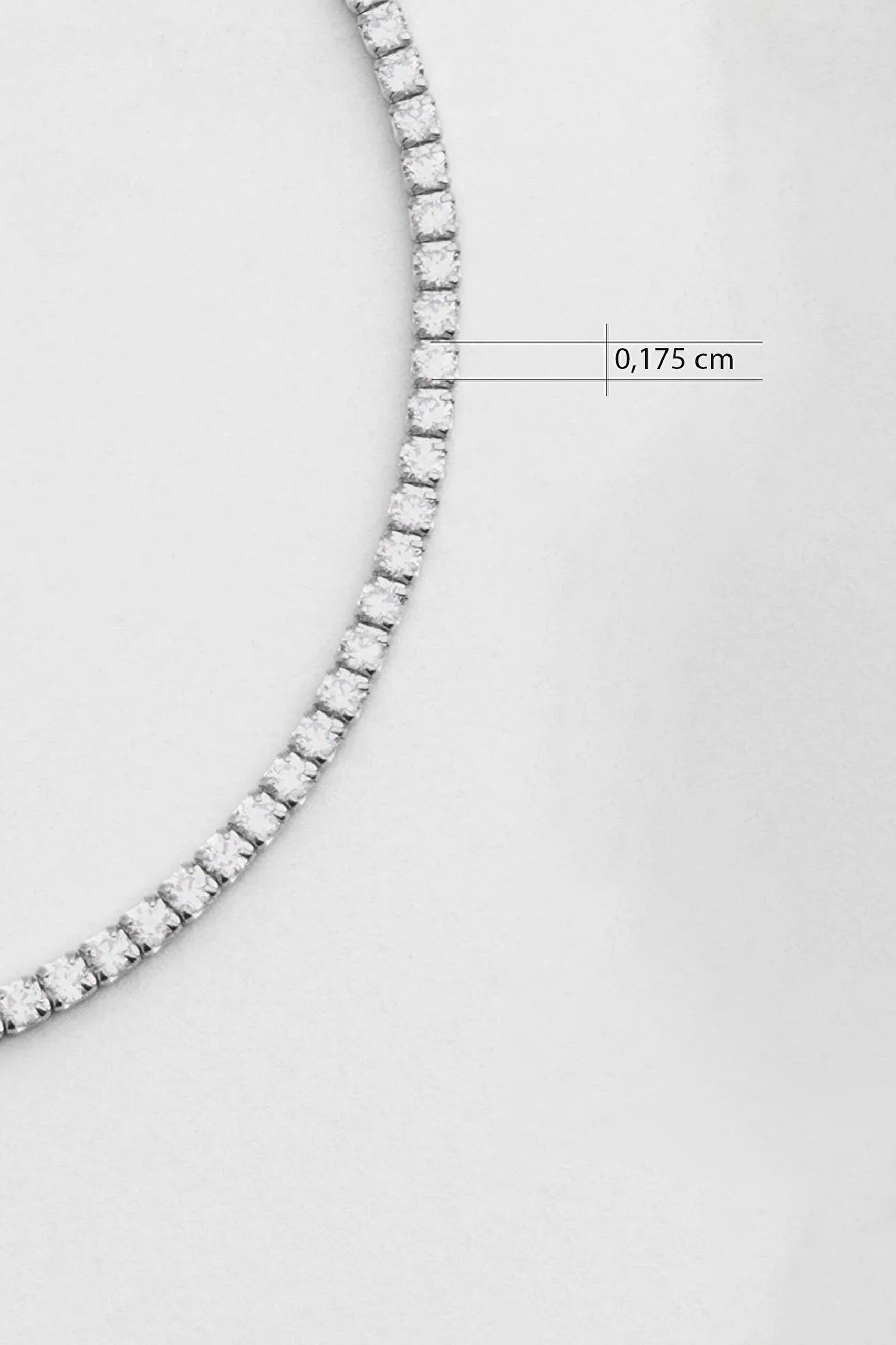 ⁠ 18 Ayar Beyaz Altın Kaplama Gümüş 19 Cm Su Yolu Bileklik_1}