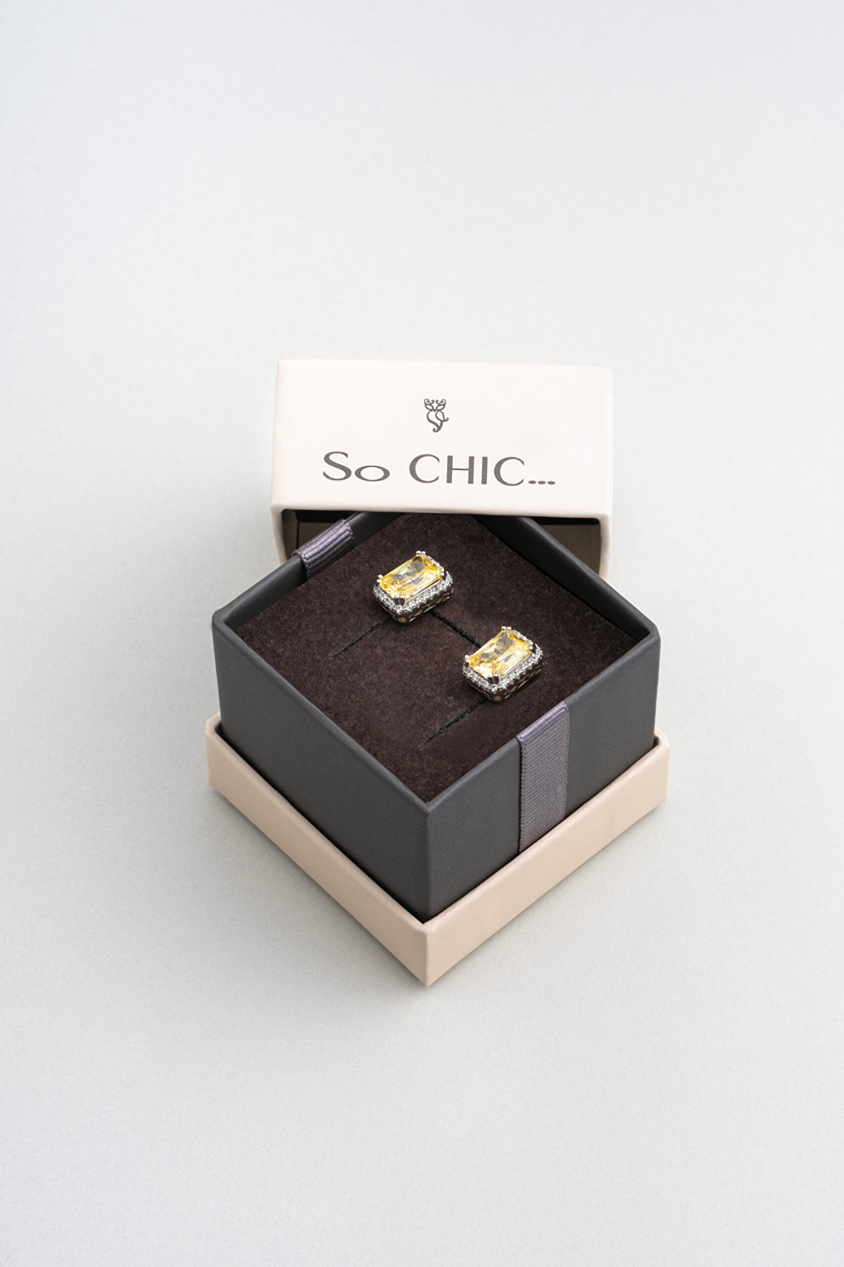 ⁠ Güneş Işıltısı 18 Ayar Beyaz Altın Kaplama Gümüş Baget Küpe_4}