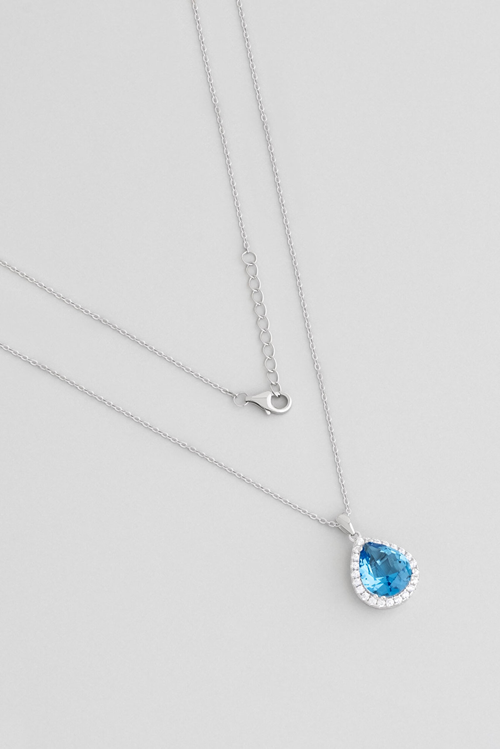 Büyülü Yolculuk 18 Ayar Beyaz Altın Kaplama 45 Cm Gümüş Kolye