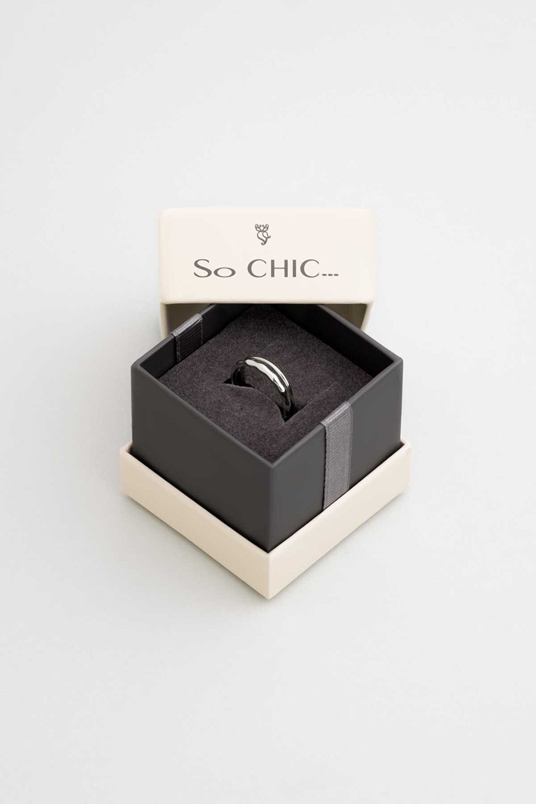 Minimal 18 Ayar Beyaz Altın Kaplama Gümüş Ayarlanabilir Yüzük - 3