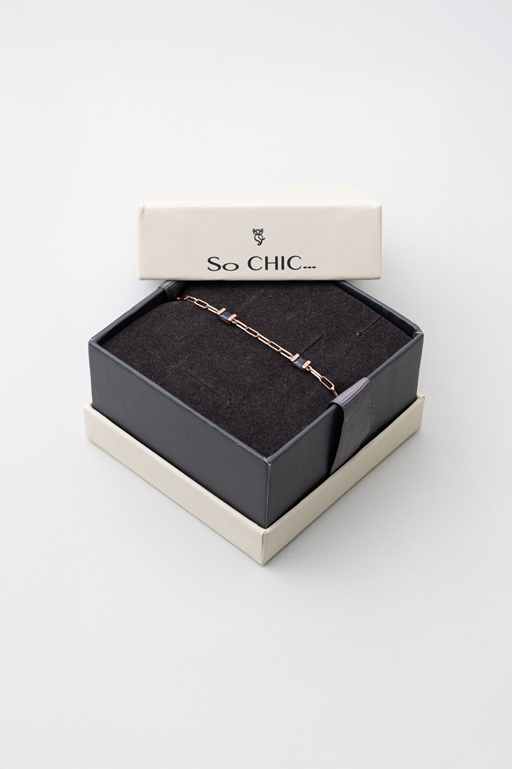 ⁠ Renkli Taşlı 18 Ayar Rose Altın Kaplama Gümüş 19 Cm Bileklik_4}