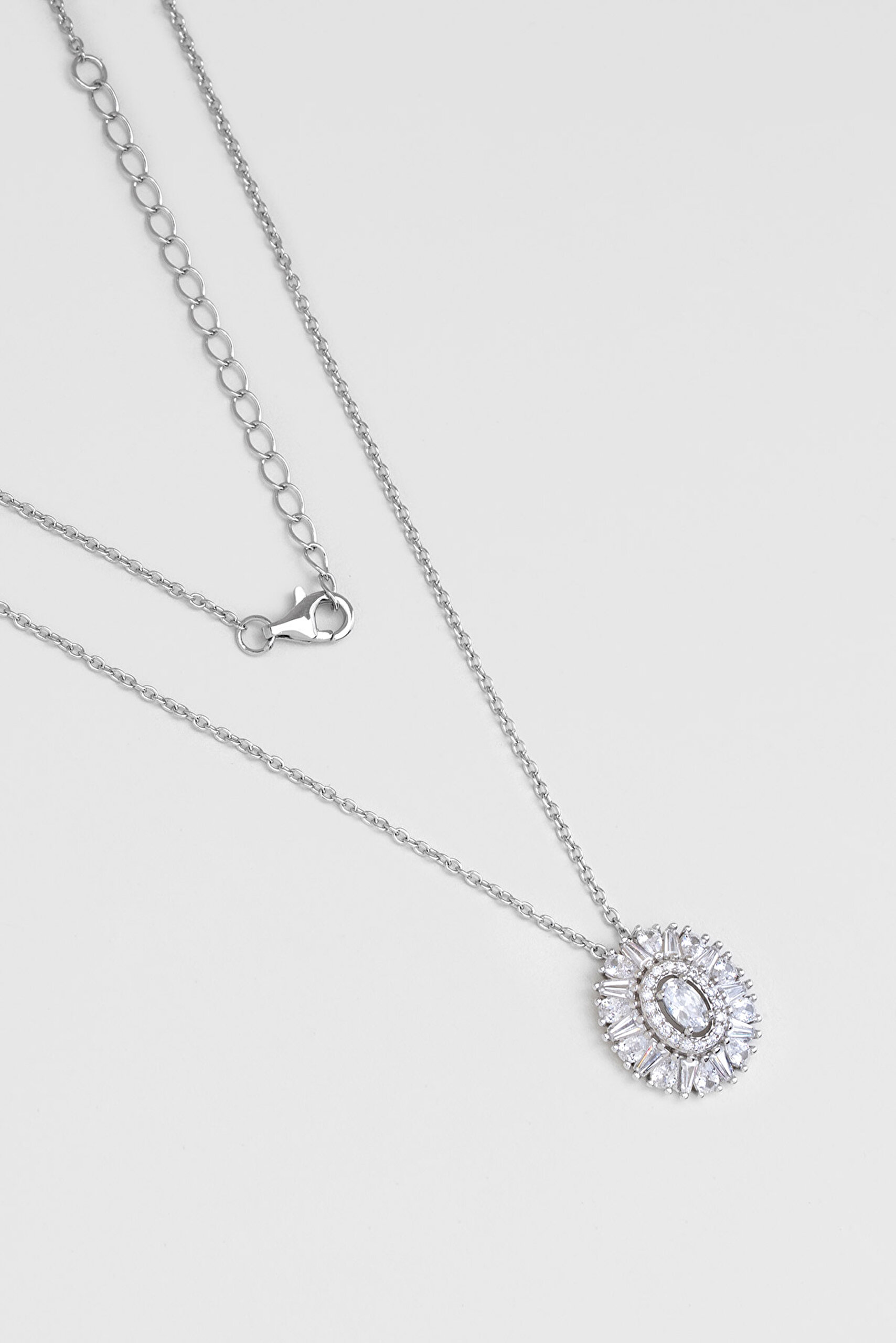 ⁠ Dinamik Minimal 18 Ayar Beyaz Altın Kaplama 44 Cm Gümüş Kolye_0}