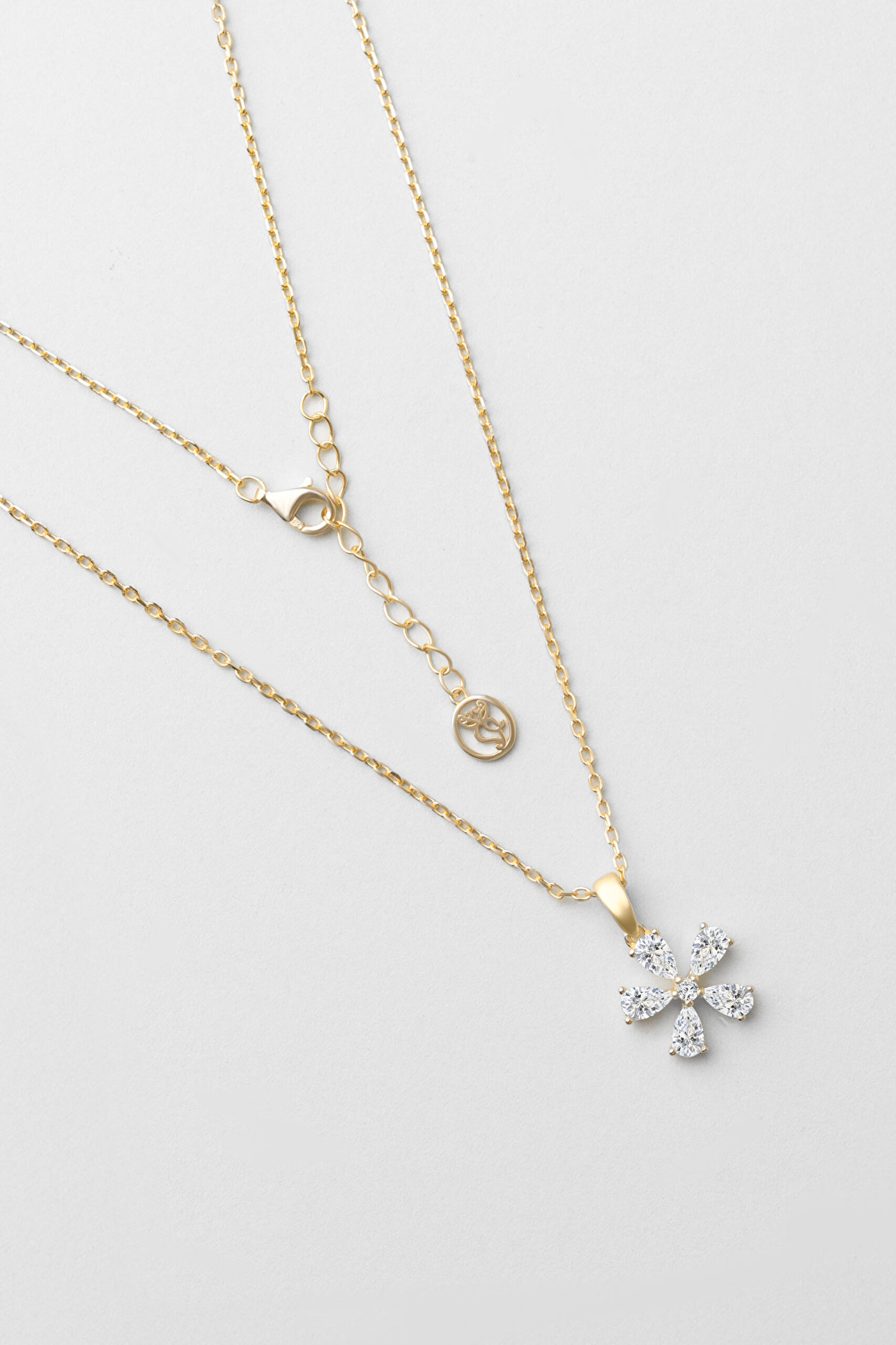 ⁠ Begonya 18 Ayar Sarı Altın Kaplama 45 Cm Gümüş Minimal Kolye_0}