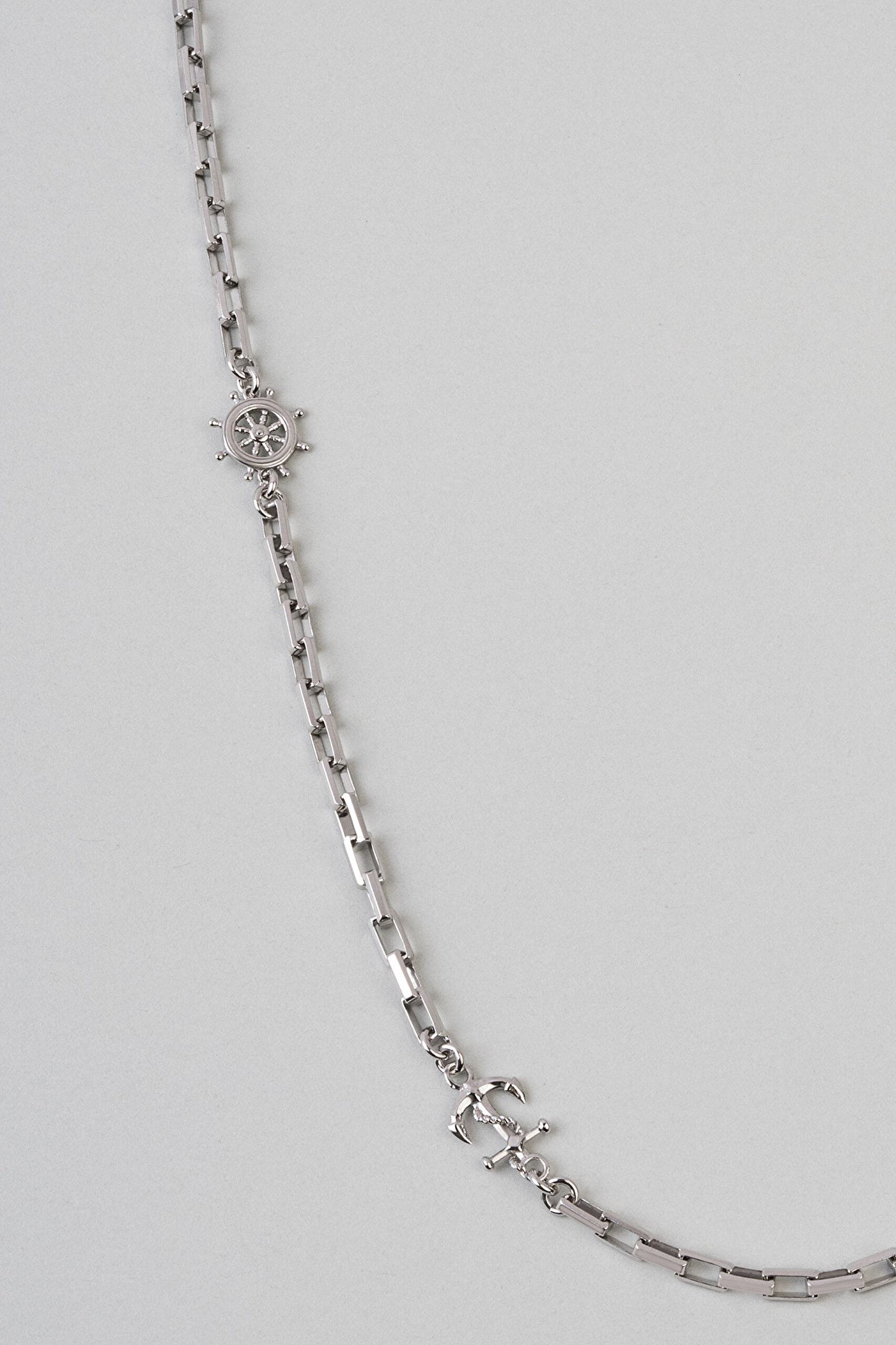 ⁠ İtalyan Dümen Figürlü 55 Cm Gümüş Erkek Kolye_4}