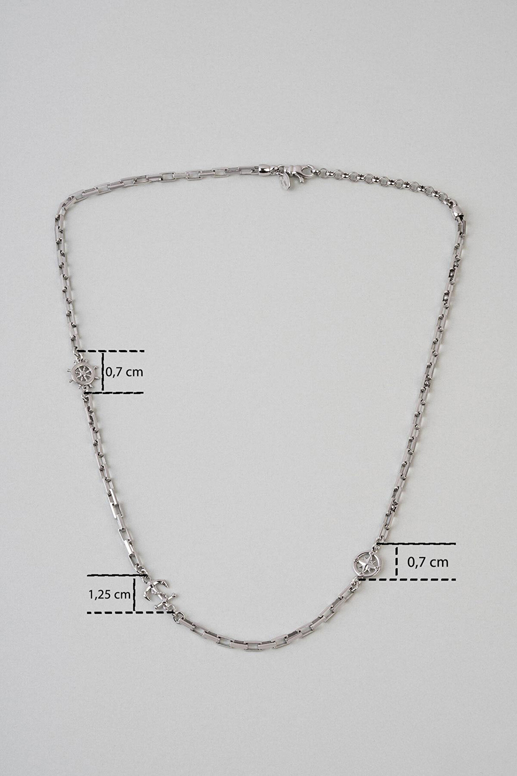 ⁠ İtalyan Dümen Figürlü 55 Cm Gümüş Erkek Kolye_2}