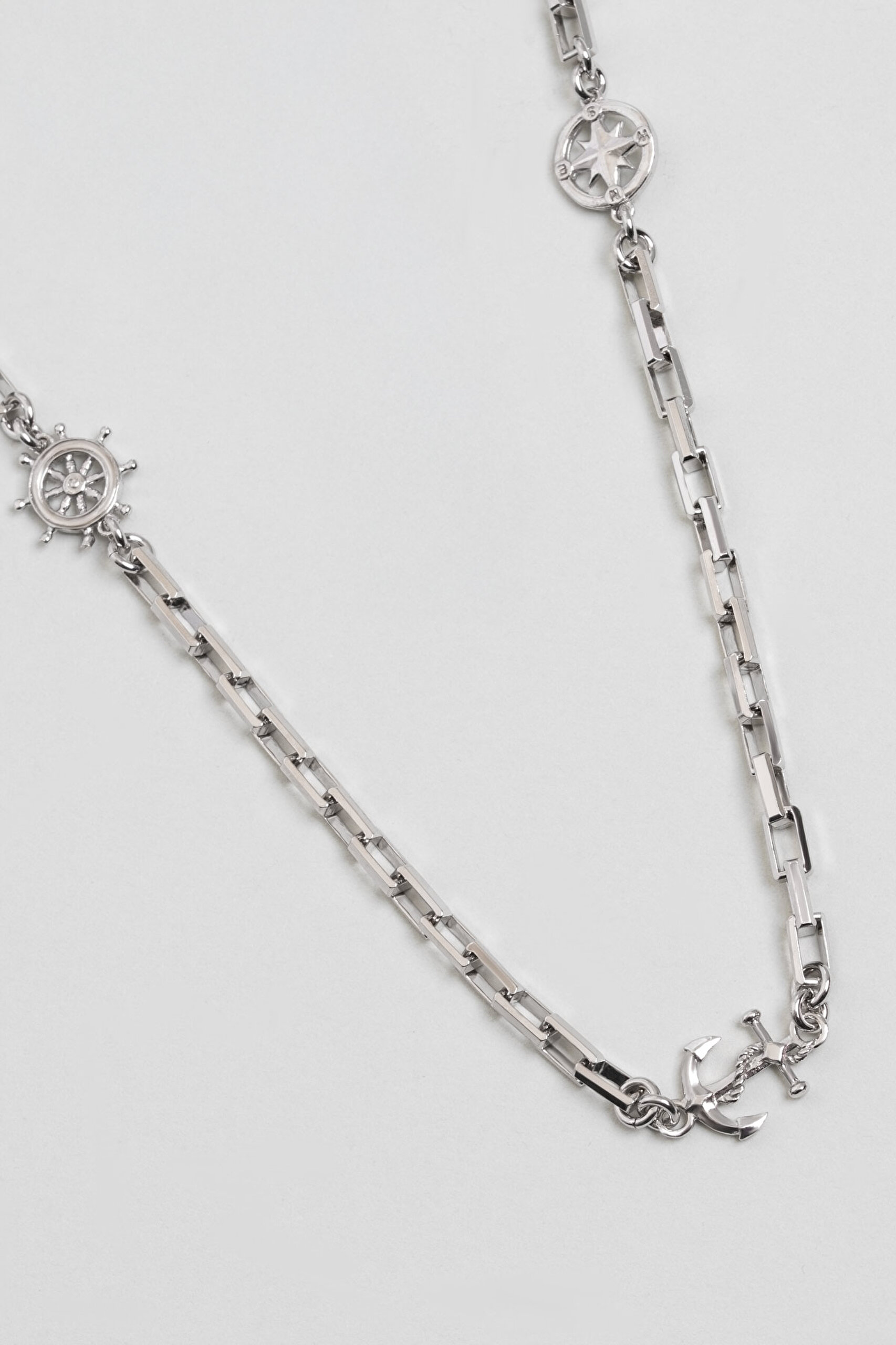 ⁠ İtalyan Dümen Figürlü 55 Cm Gümüş Erkek Kolye_4}