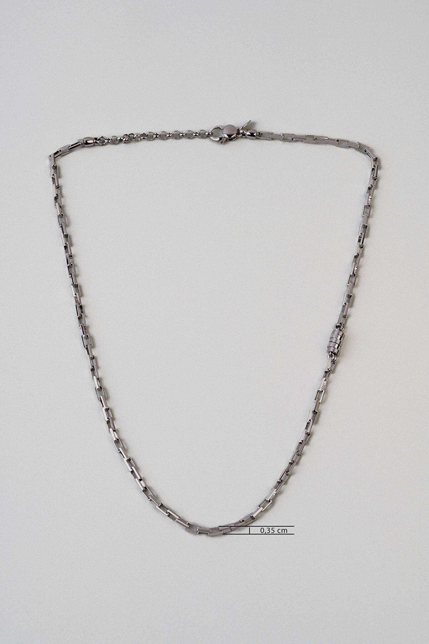 İtalyan 56 Cm Gümüş Erkek Zincir Kolye - 2