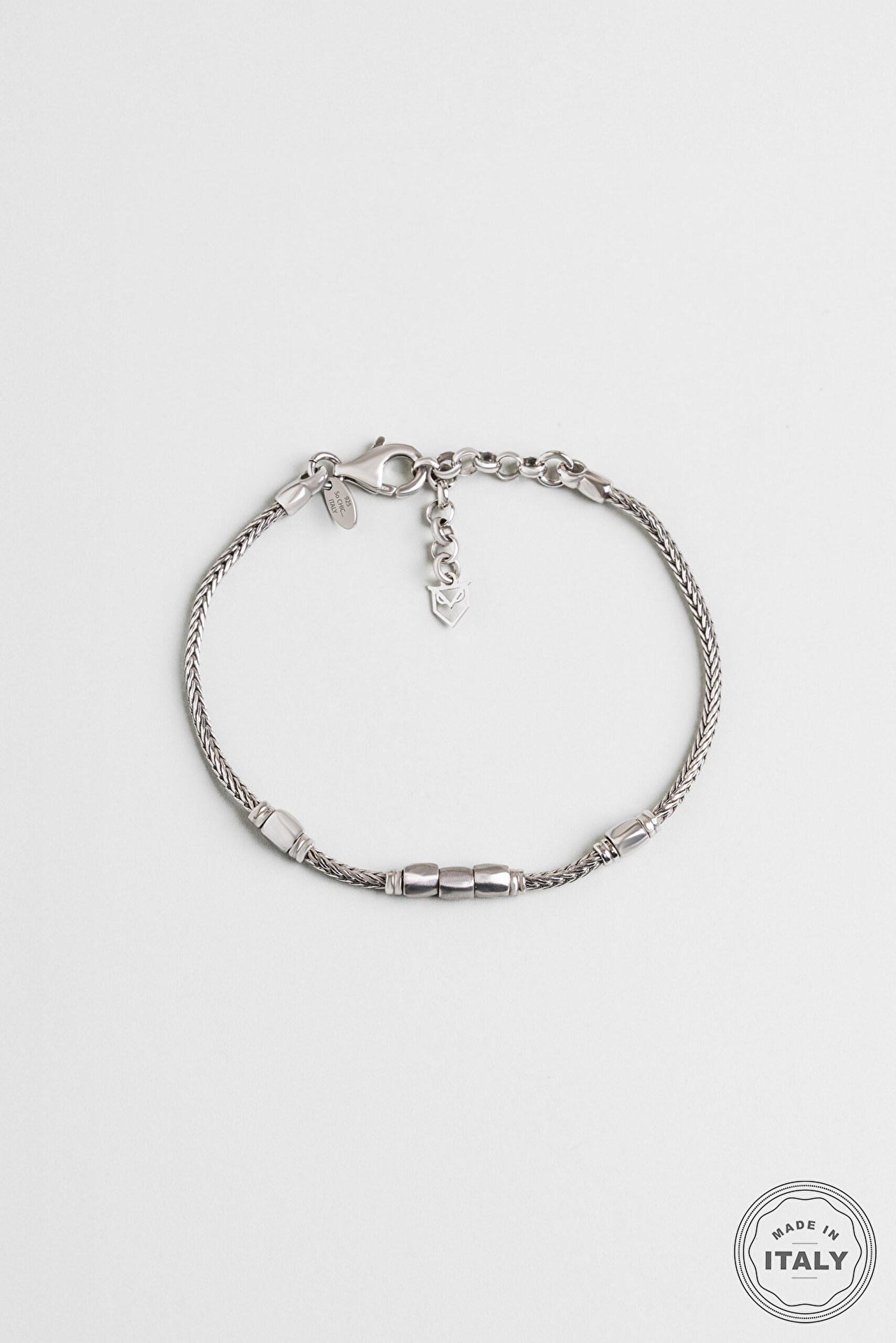 ⁠ Dareon İtalyan 22 Cm Gümüş Erkek Zincir Bileklik_0}