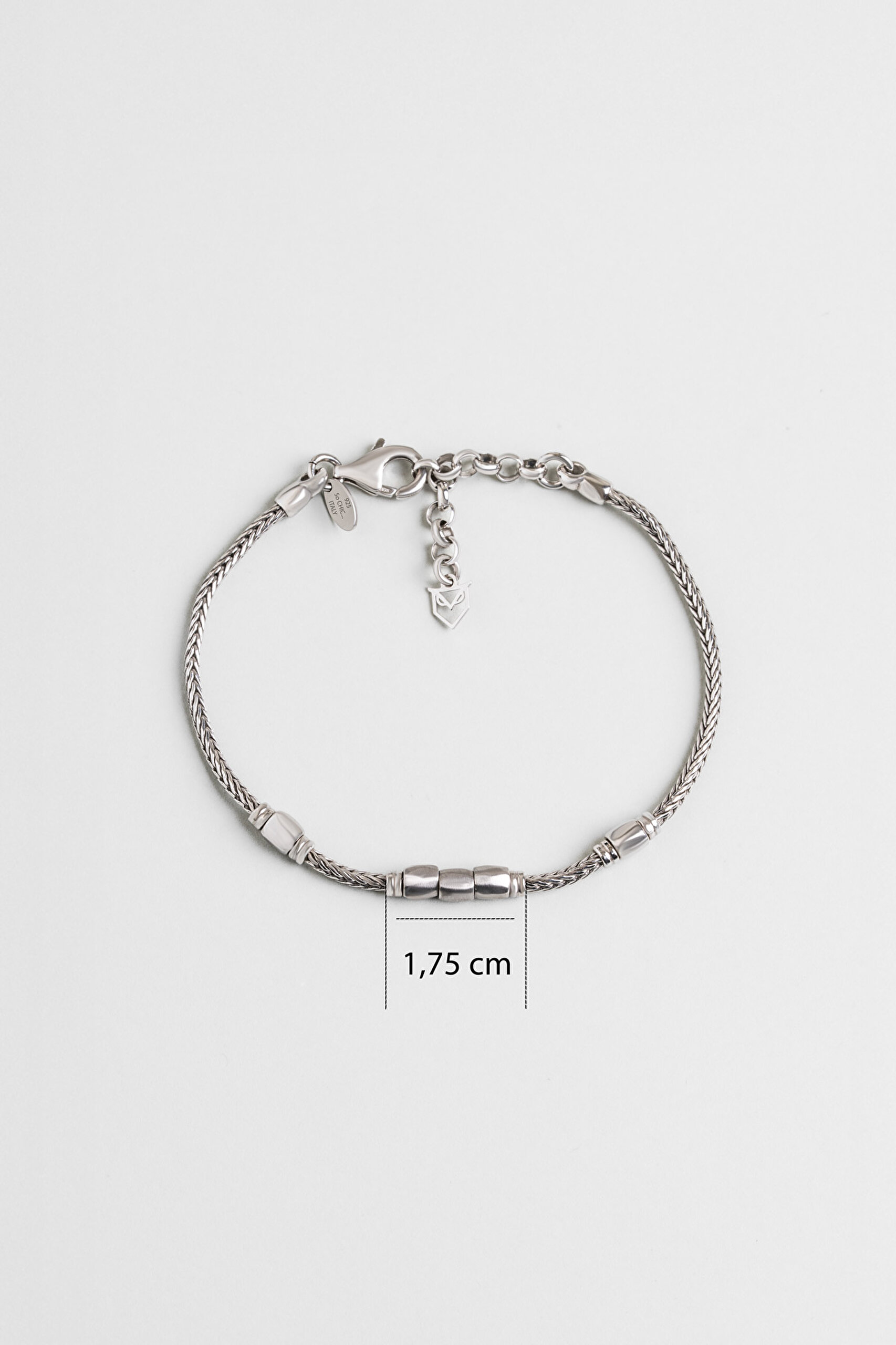 ⁠ Dareon İtalyan 22 Cm Gümüş Erkek Zincir Bileklik_2}