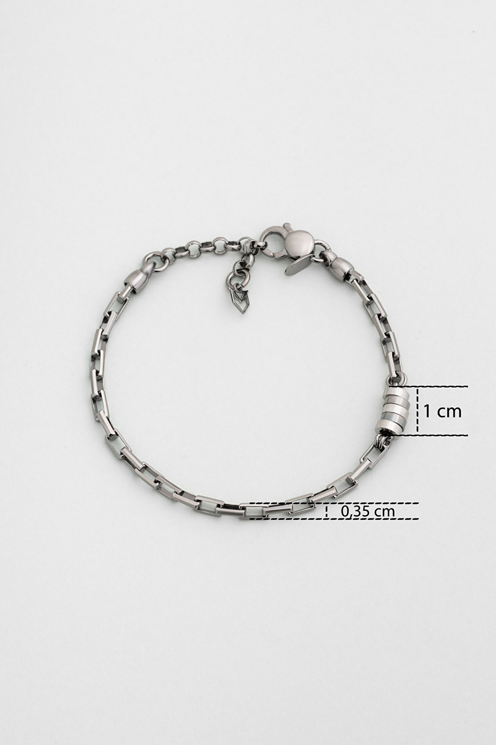 ⁠ Orion İtalyan Rutenyum Kaplama 21 Cm Gümüş Erkek Bileklik_2}