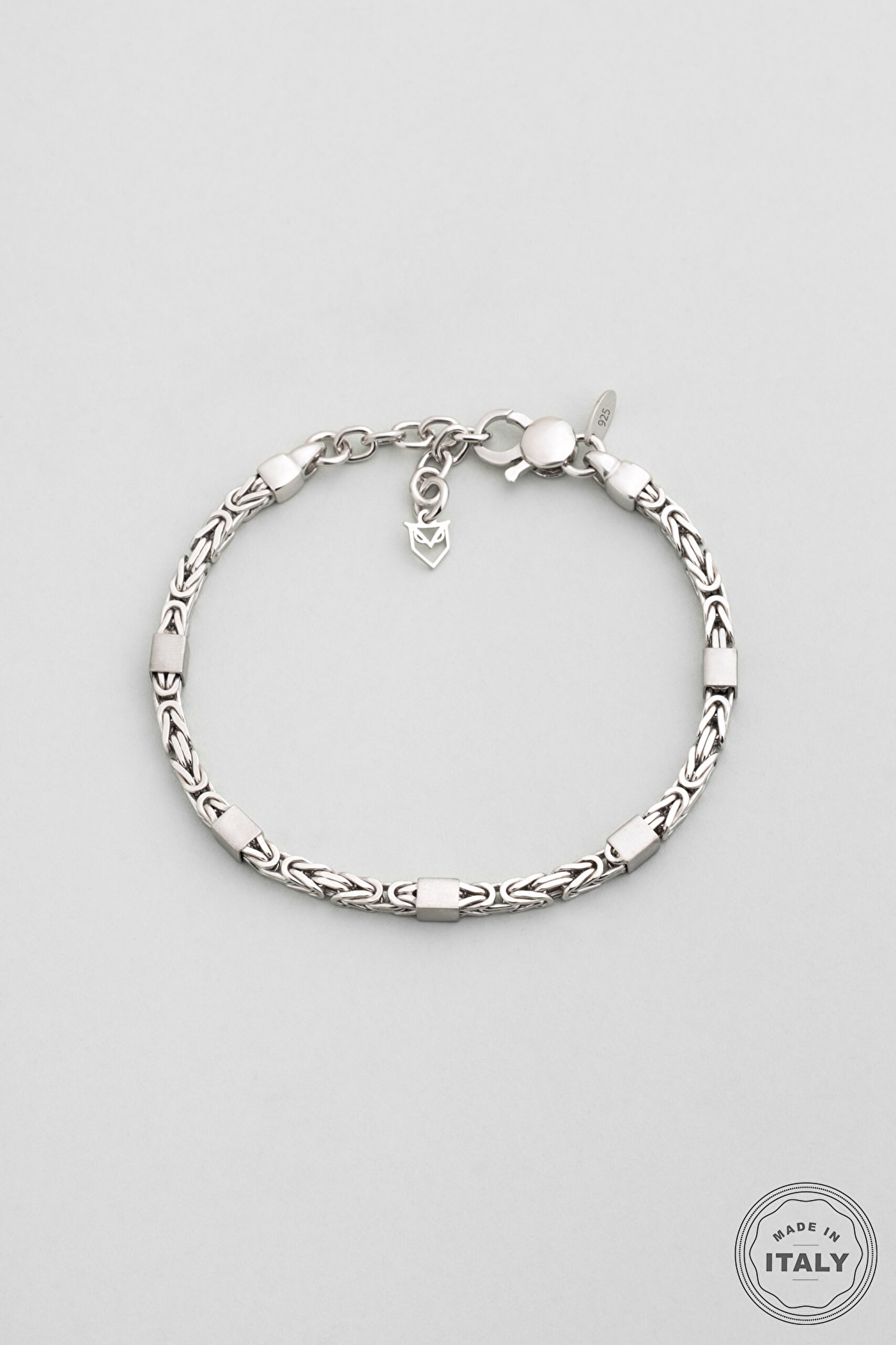 ⁠ Janus İtalyan Gümüş Erkek Zincir Bileklik_0}