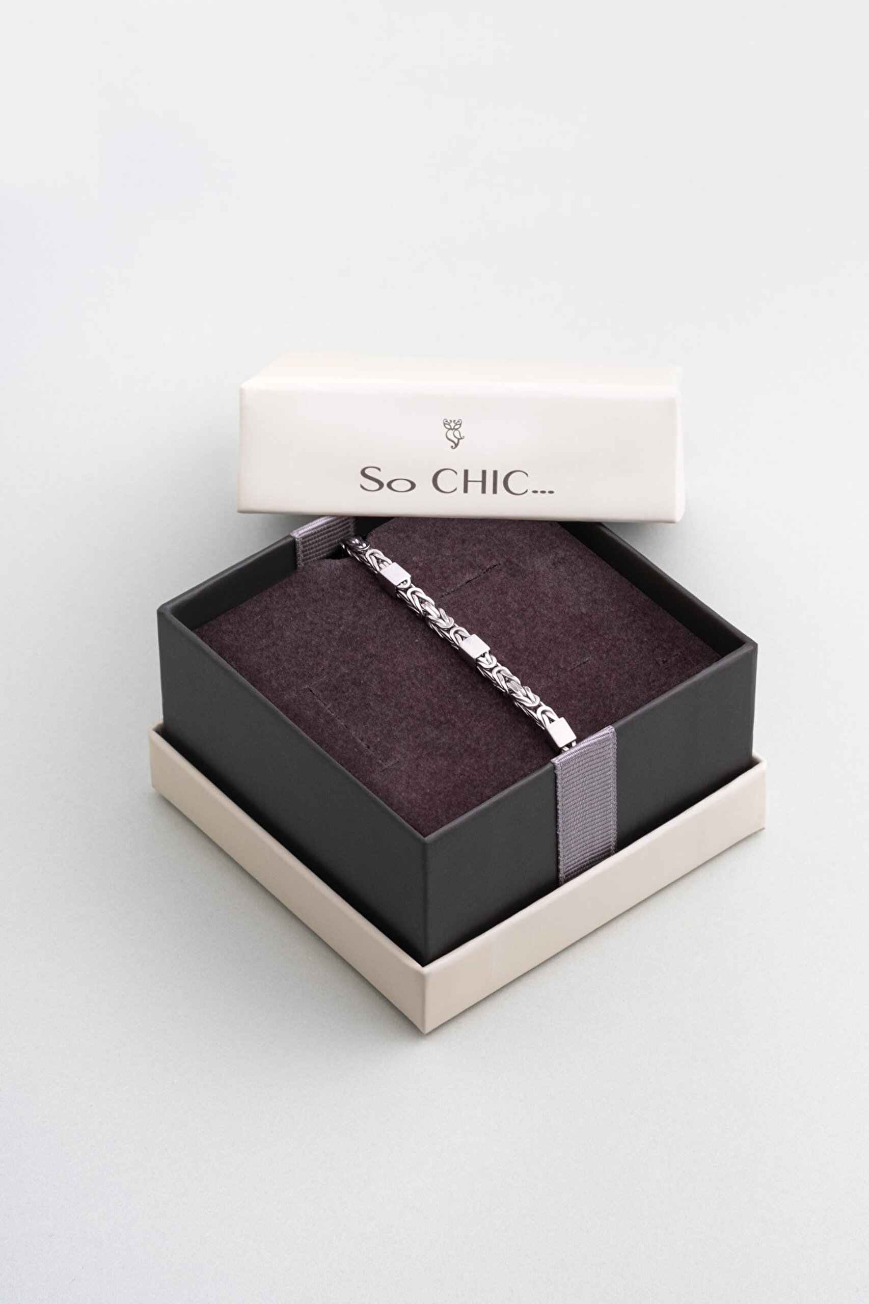 ⁠ Janus İtalyan Gümüş Erkek Zincir Bileklik_5}