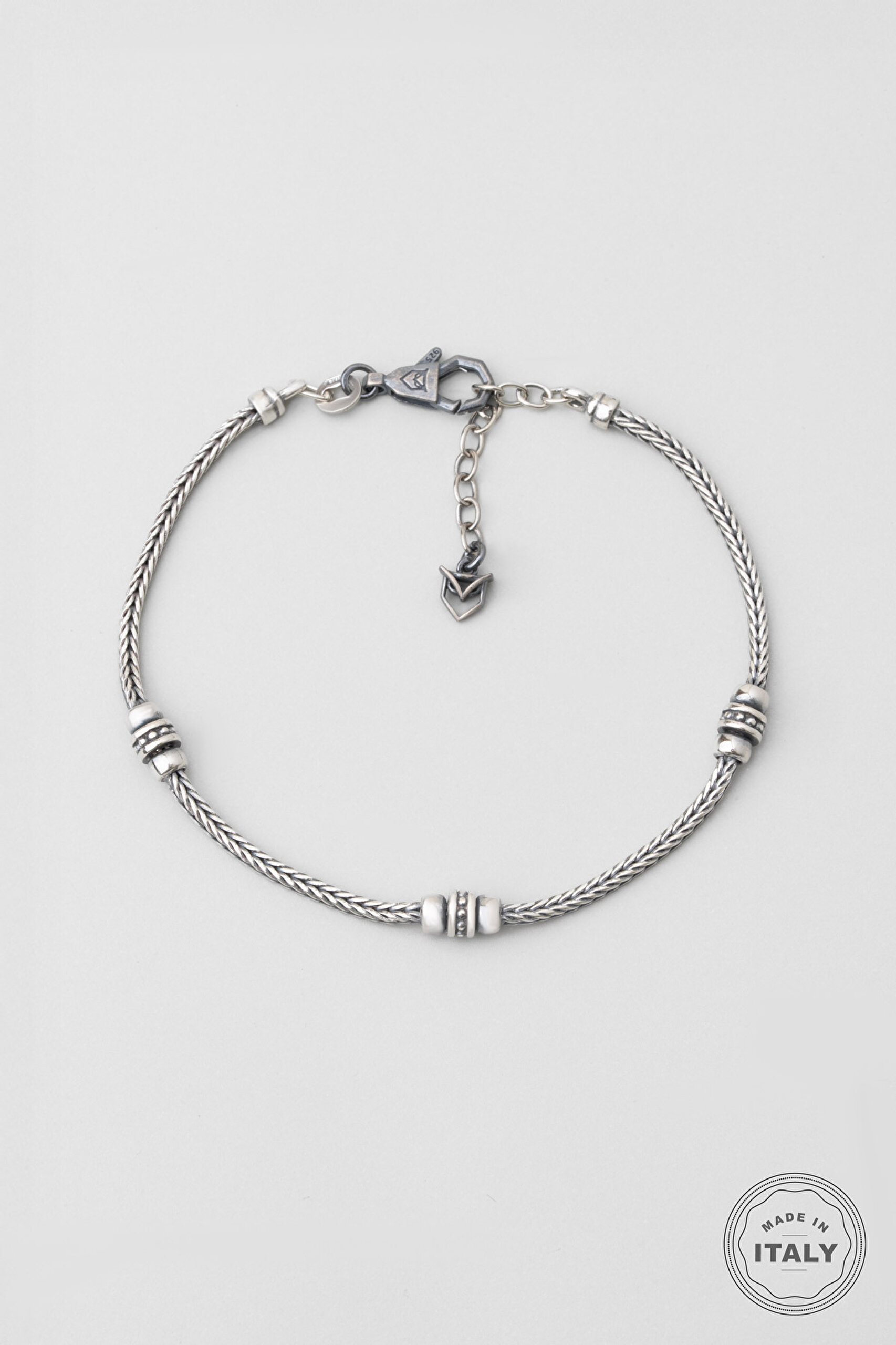 ⁠ İtalyan 22 Cm Gümüş Erkek Bileklik_0}