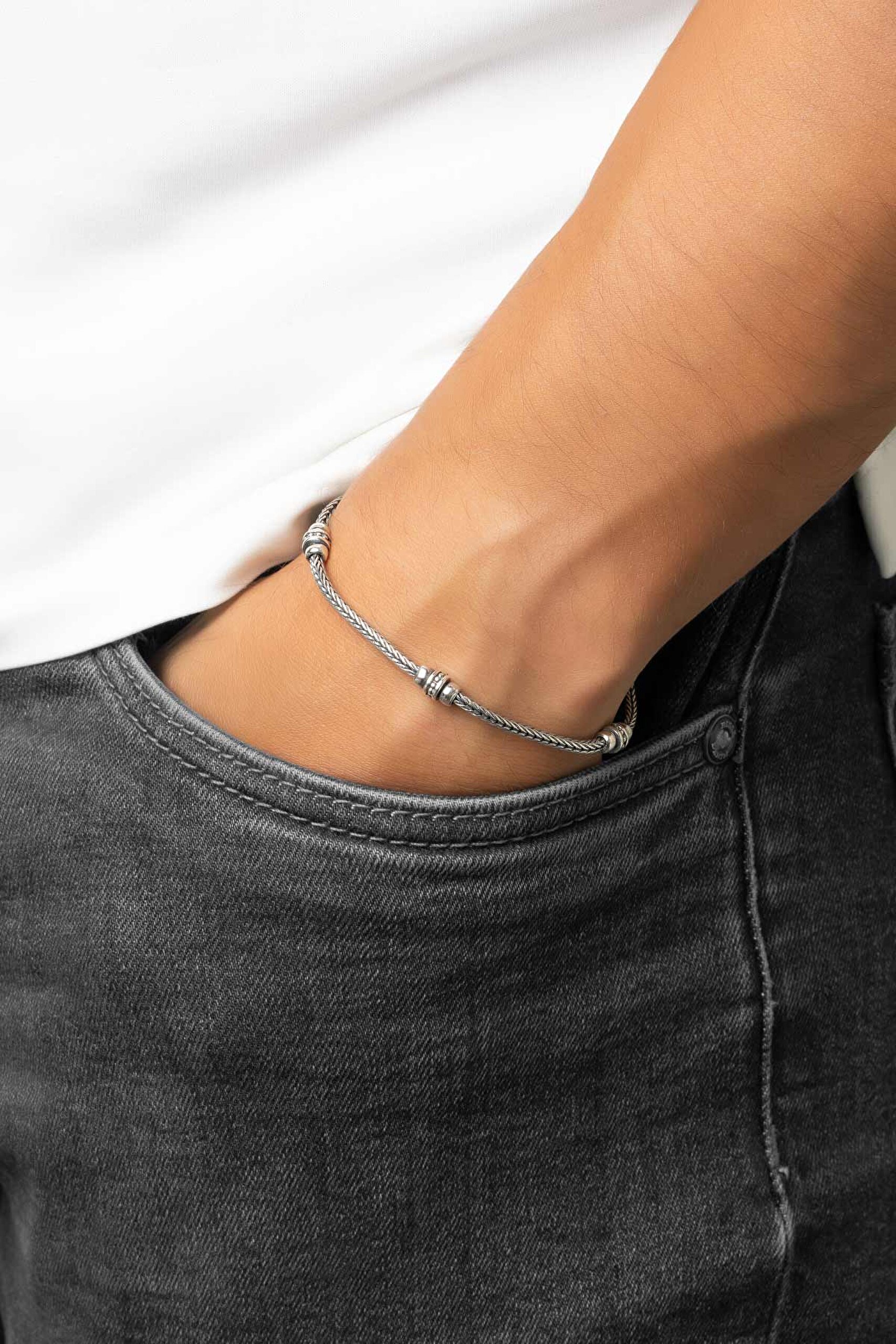 ⁠ İtalyan 22 Cm Gümüş Erkek Bileklik_1}