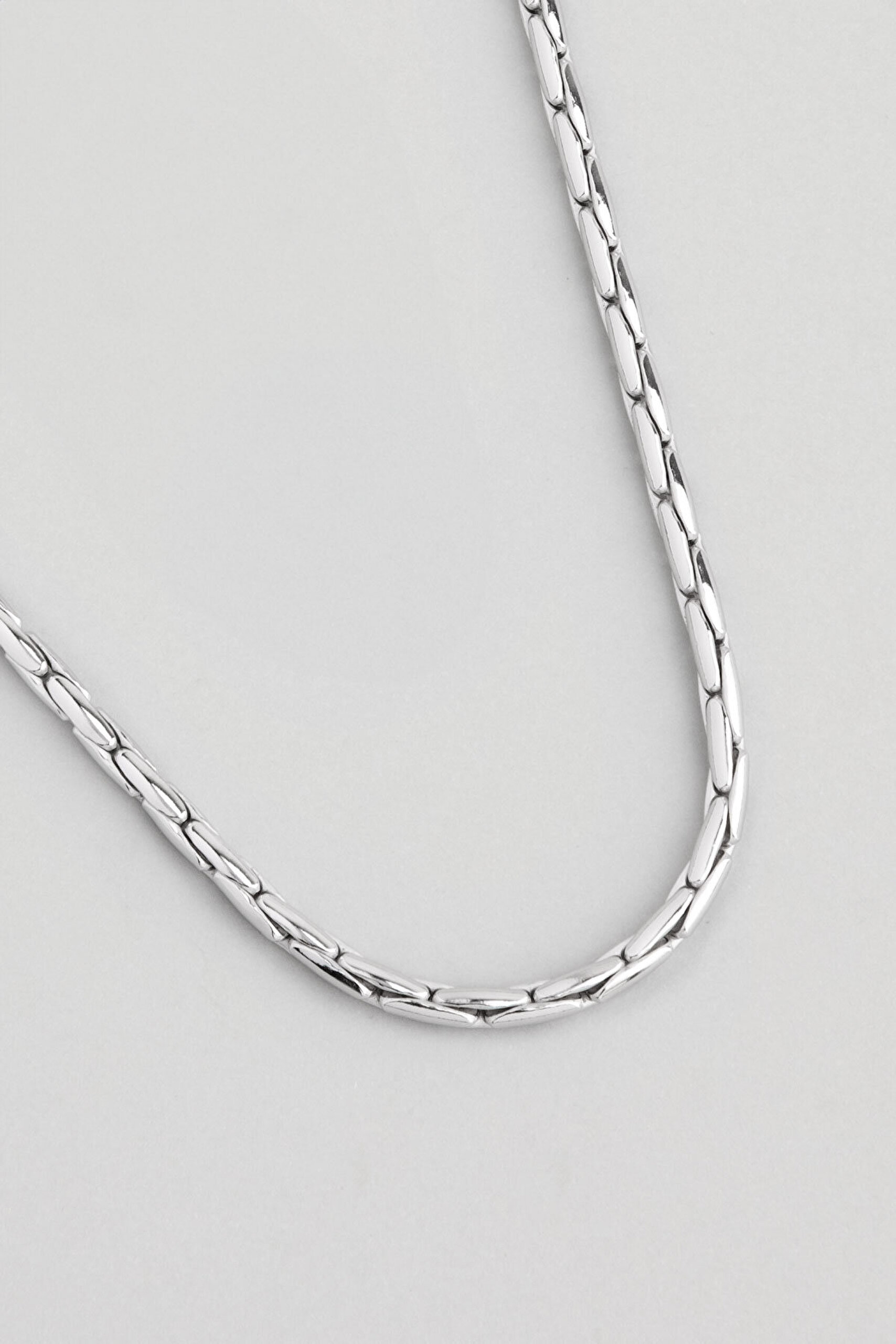 İtalyan 70 Cm Gümüş Erkek Kolye - 2