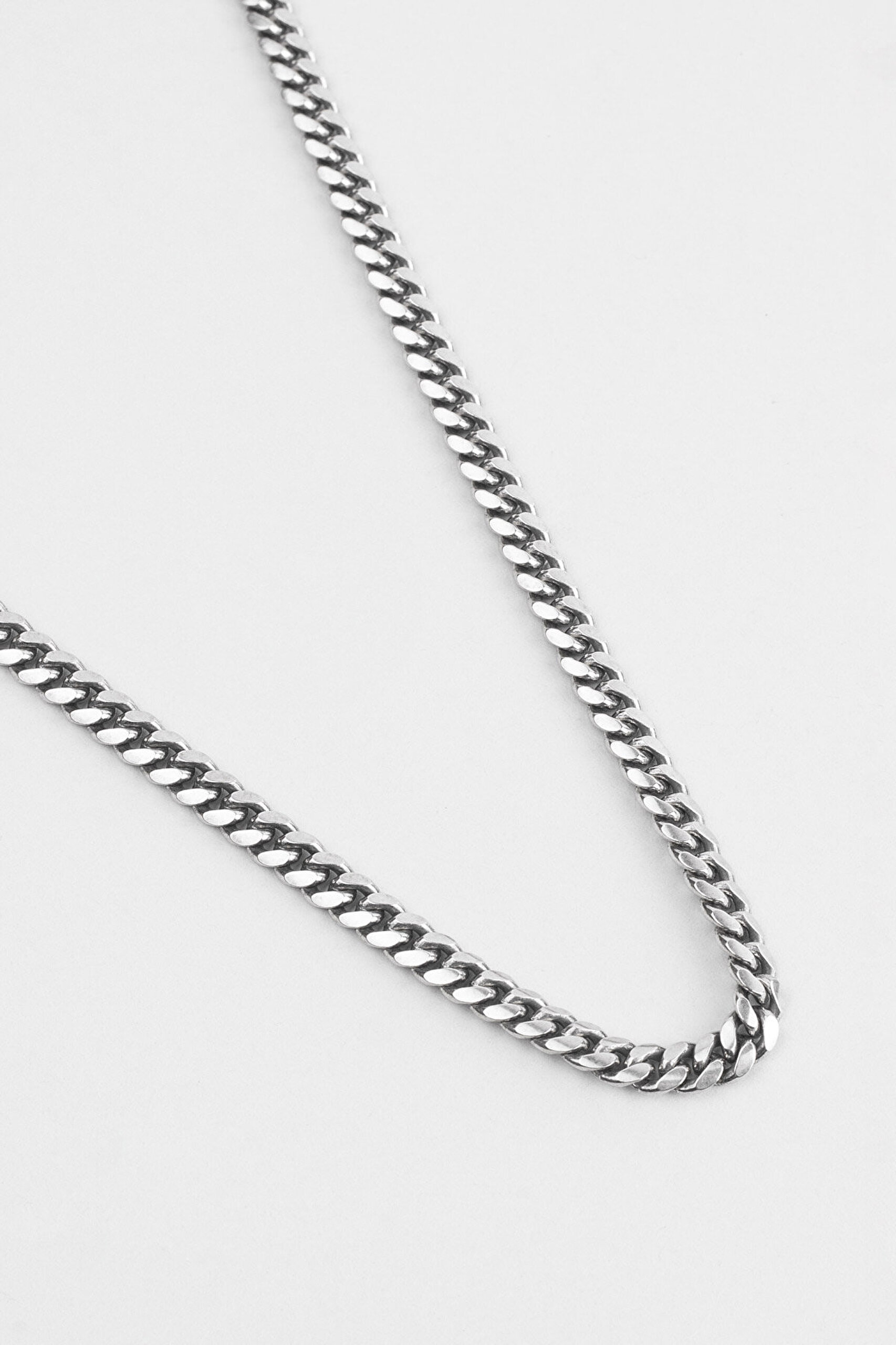 İtalyan 60 Cm Gümüş Erkek Zincir Kolye - 4