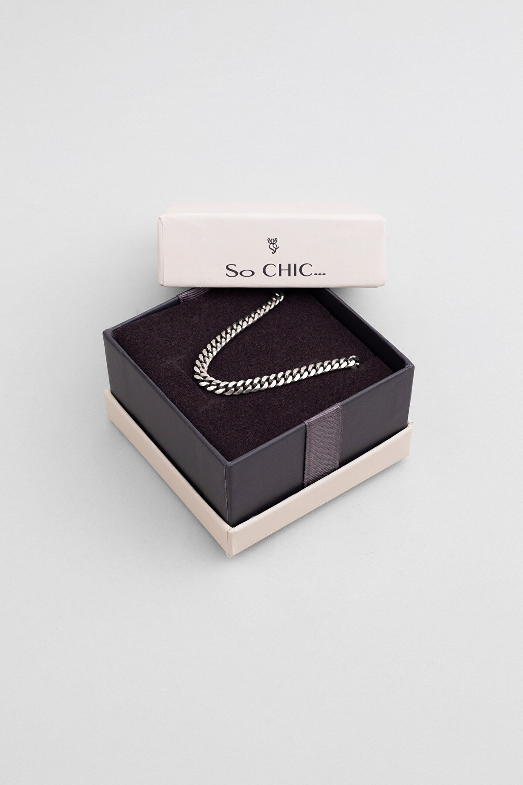 İtalyan 60 Cm Gümüş Erkek Zincir Kolye - 5