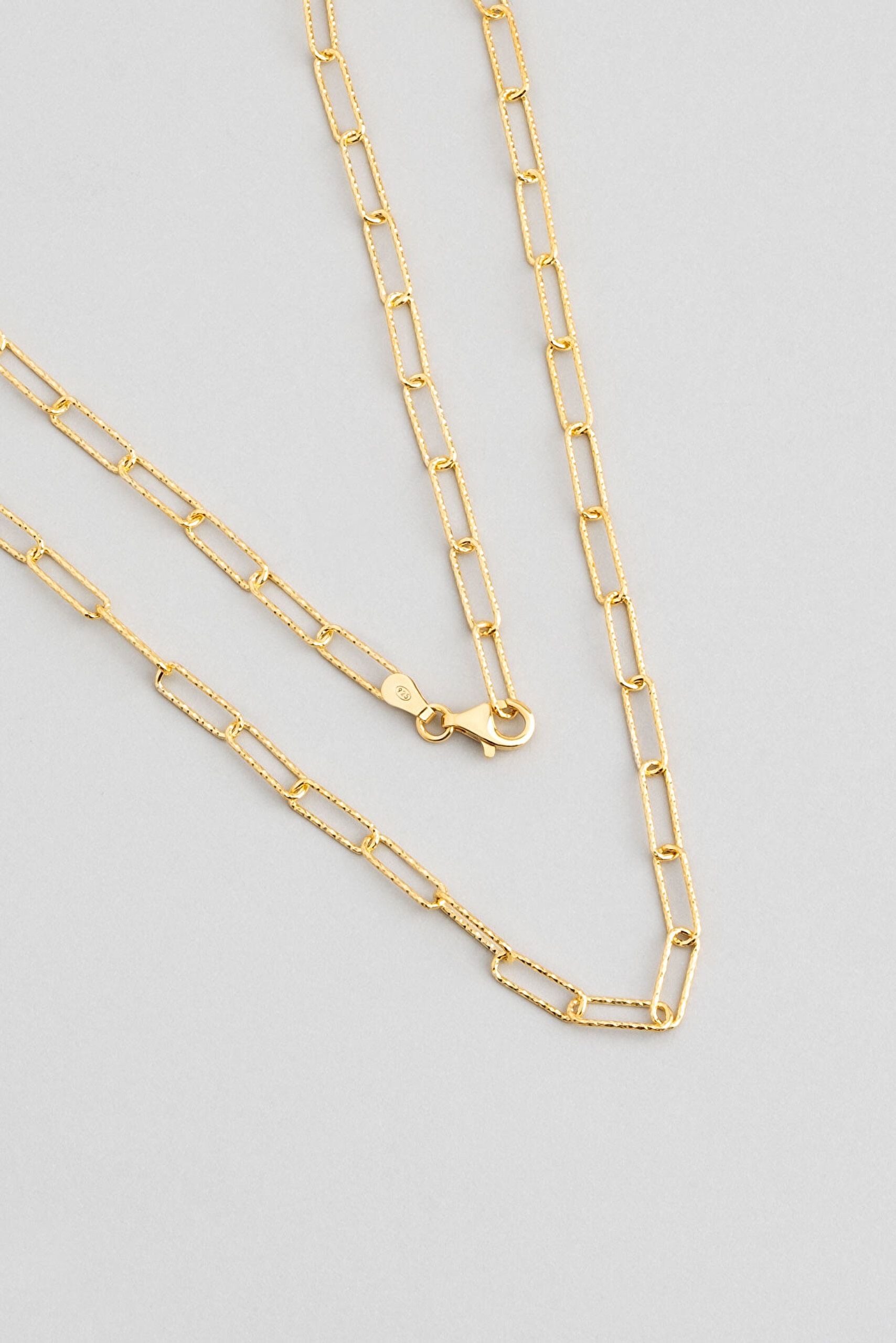 ⁠ İtalyan 18 Ayar Sarı Altın Kaplama 45 Cm Gümüş Zincir Kolye_2}