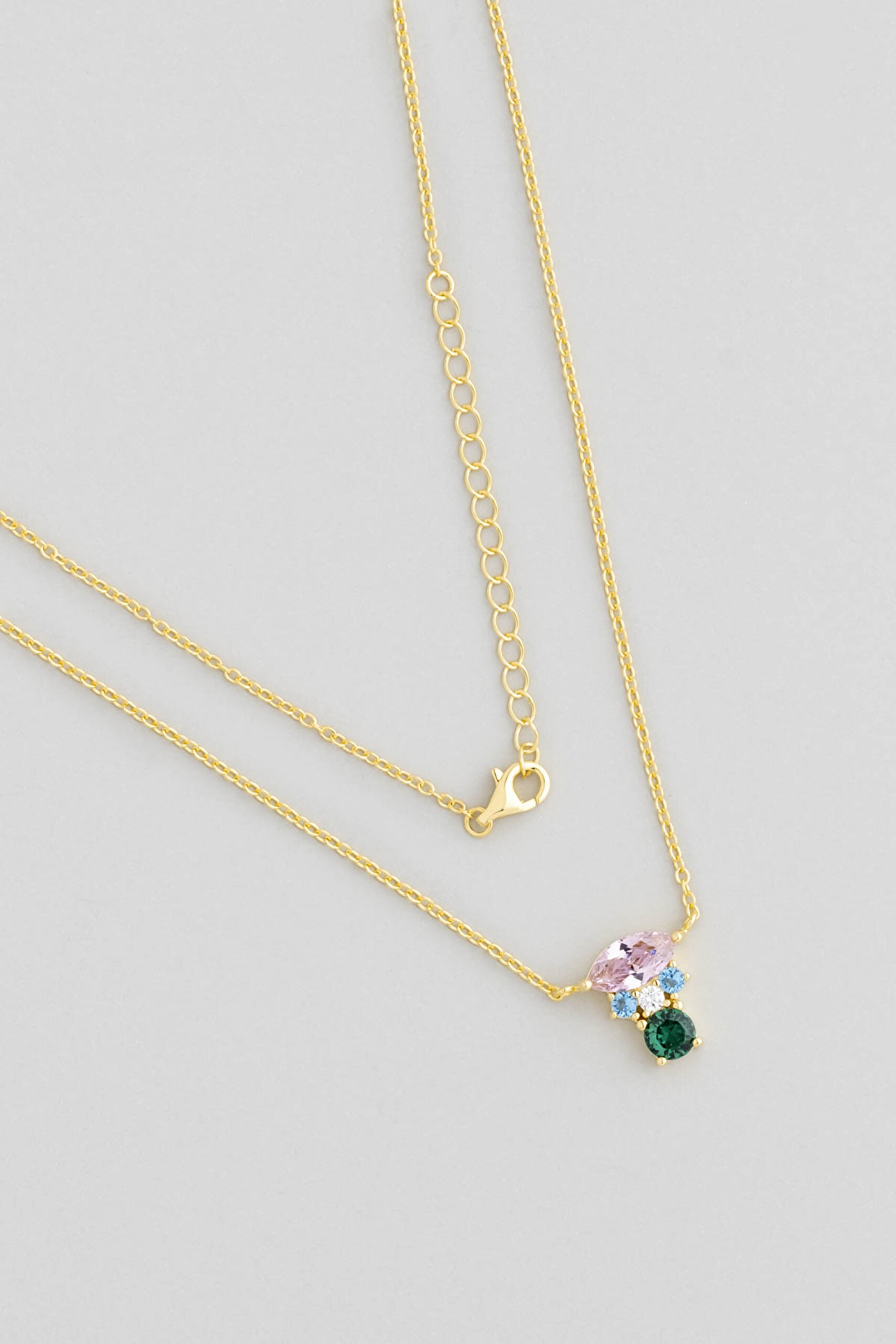 Frida İzleri 18 Ayar Sarı Altın Kaplama 45 Cm Gümüş Kolye