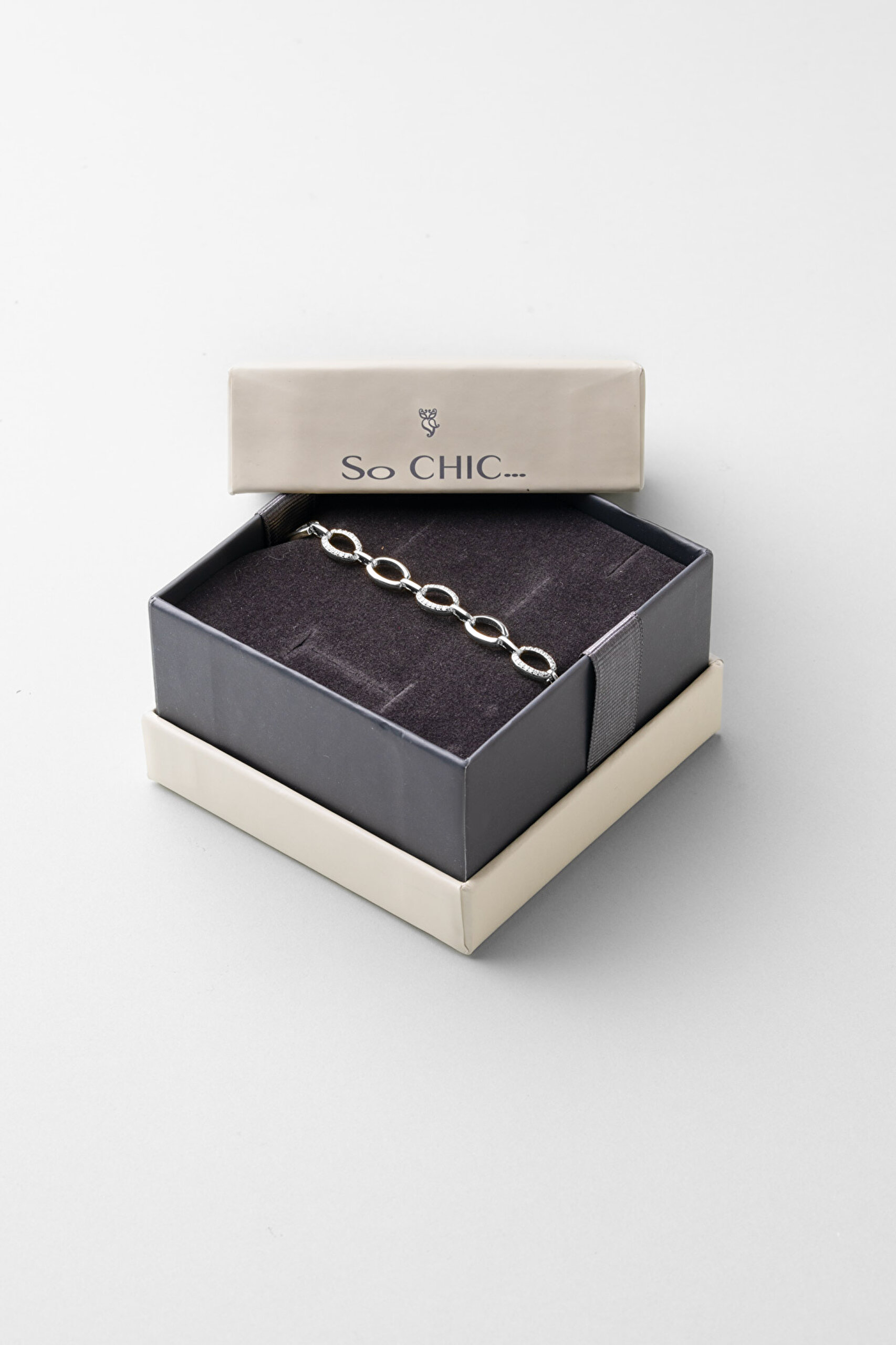 ⁠ Klasik 18 Ayar Beyaz Altın Kaplama 20 Cm Gümüş Zincir Bileklik_5}