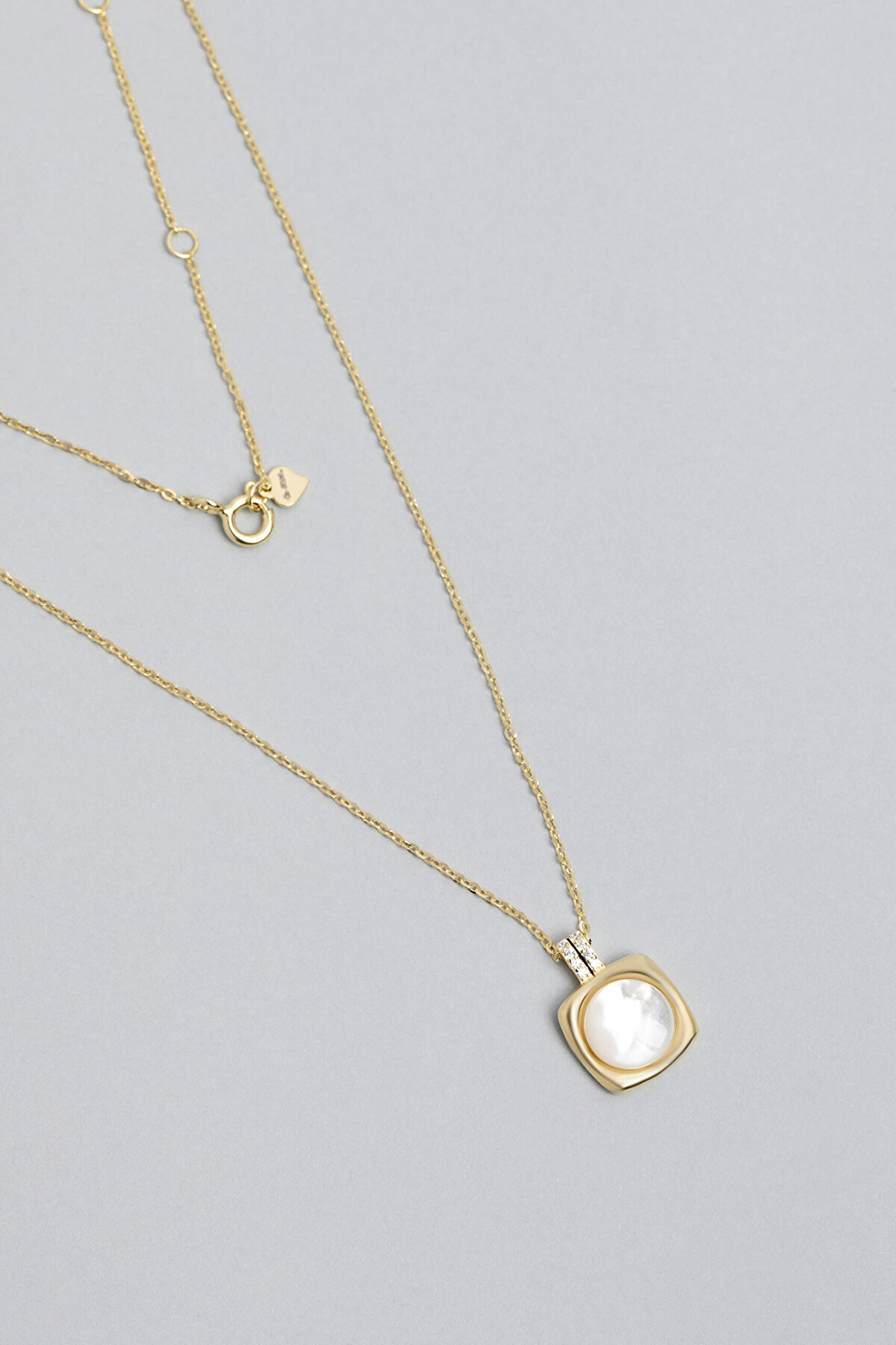 Vintage 18 Ayar Sarı Altın Kaplama 45 Cm Gümüş Minimal Kolye - 0