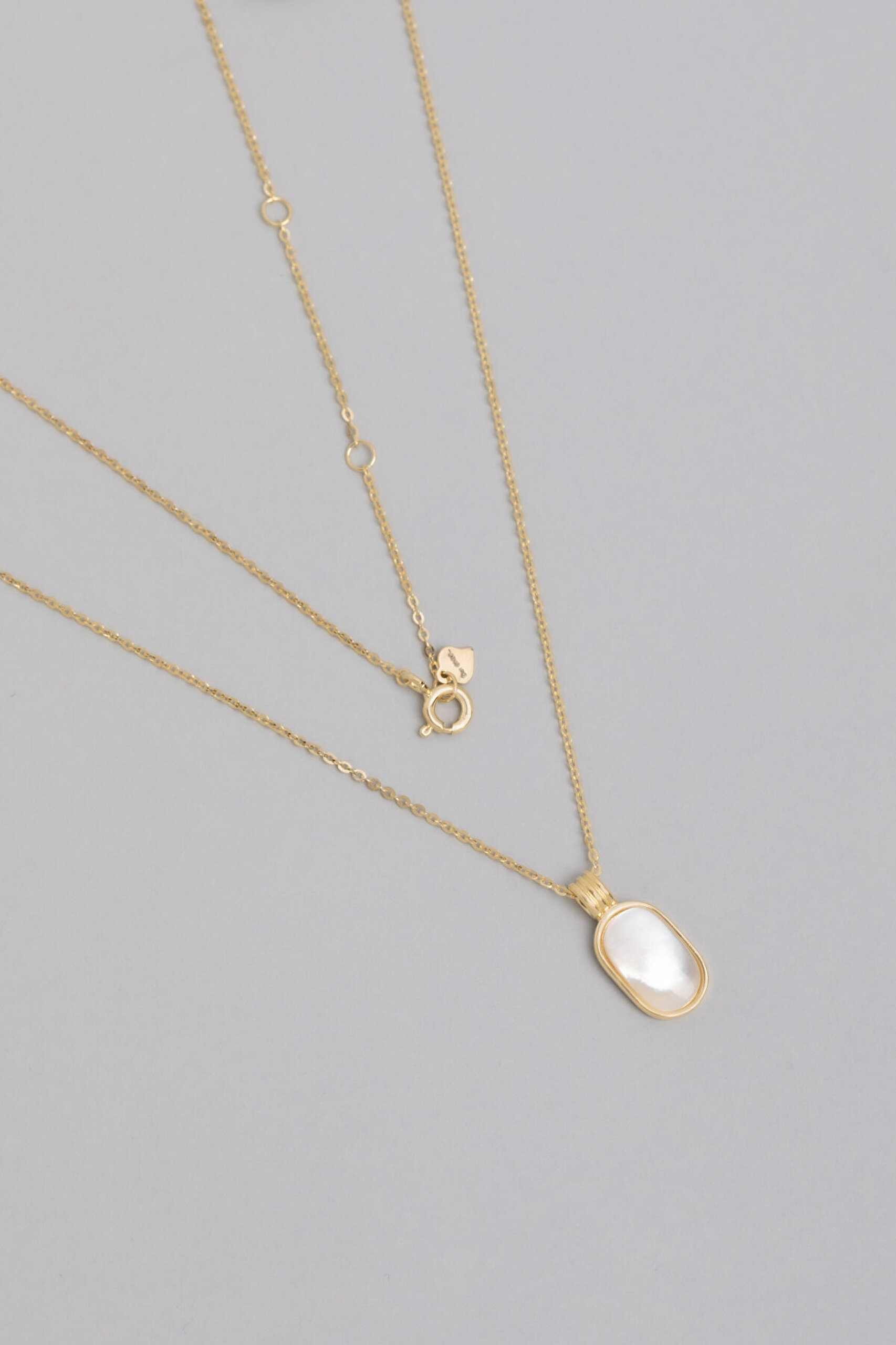 Hayal Aynası 18 Ayar Sarı Altın Kaplama 45 Cm Gümüş Minimal Kolye - 0