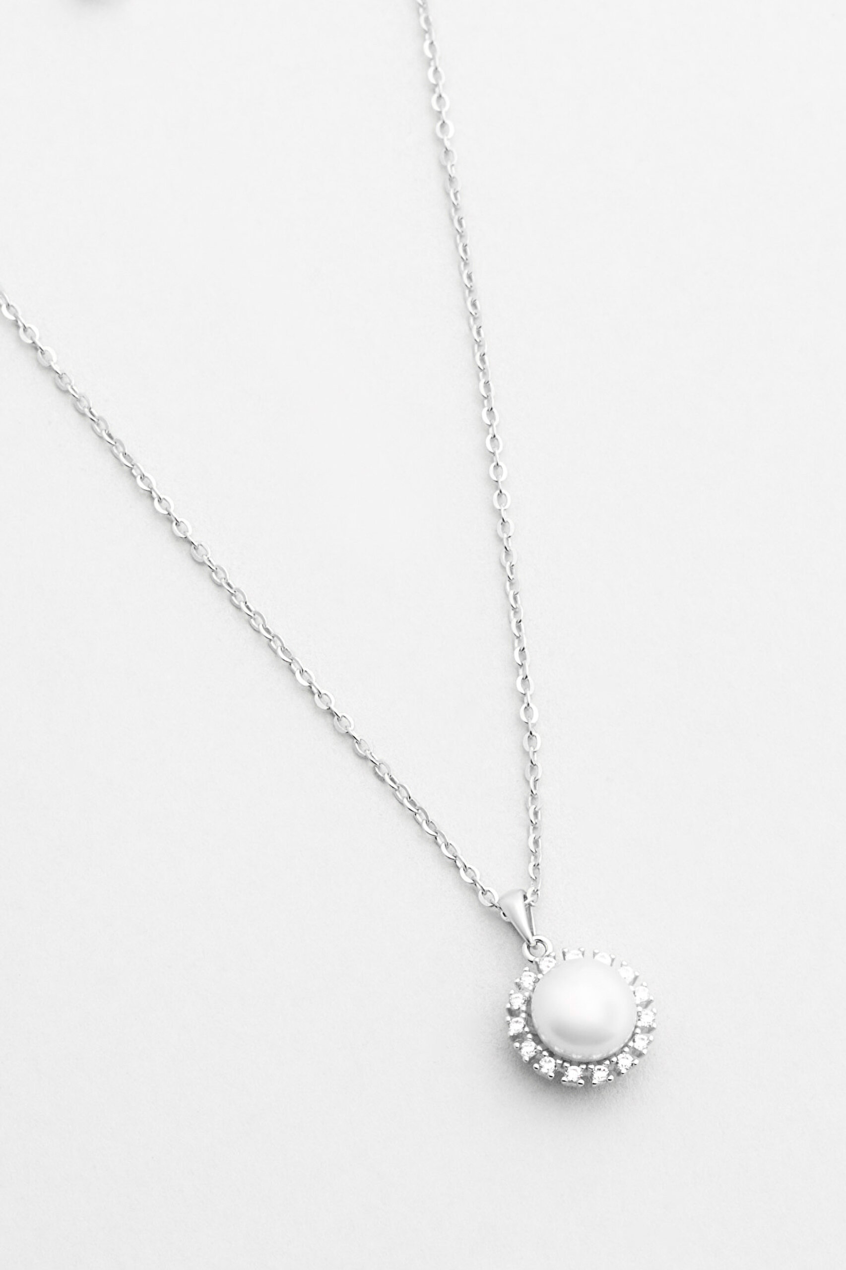 ⁠ Vintage İnci 18 Ayar Beyaz Altın Kaplama 45 Cm Gümüş Minimal Kolye_4}