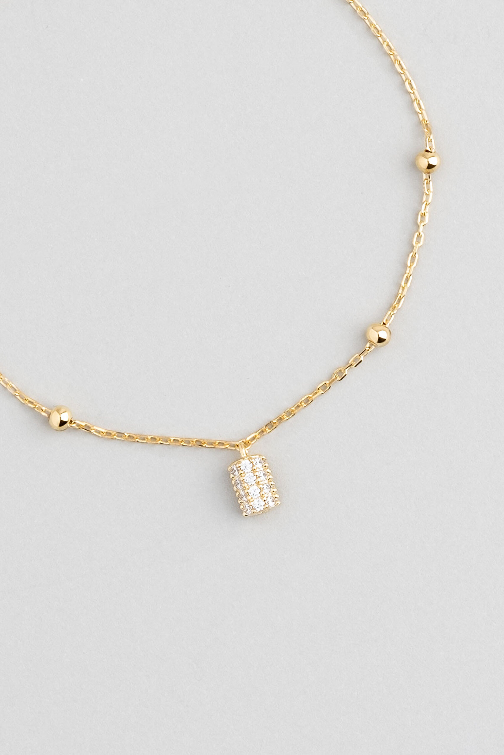 ⁠ Dorika Stil 18 Ayar Sarı Altın Kaplama 18 Cm Gümüş Minimal Bileklik_2}