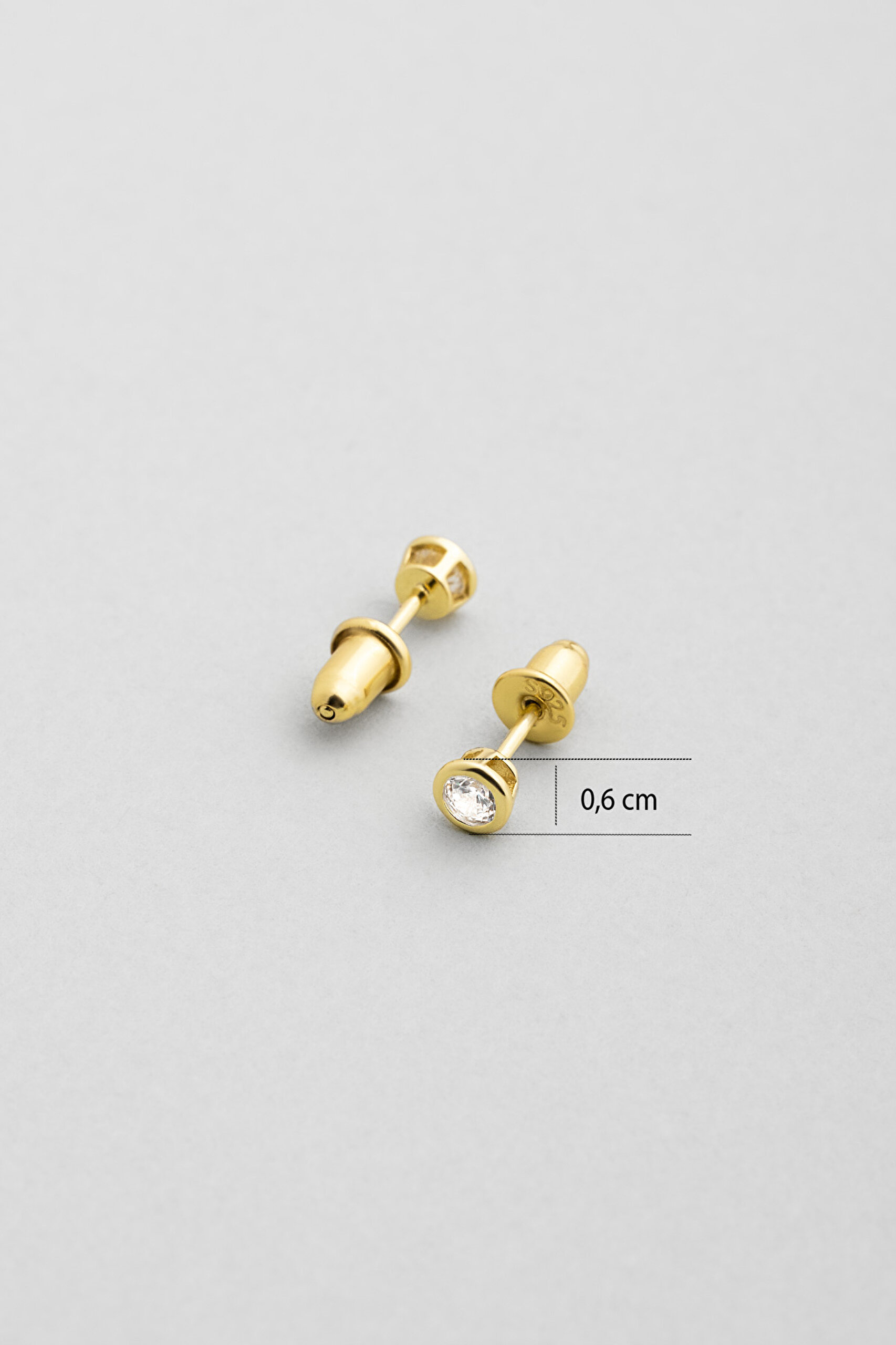 ⁠ Tektaş 18 Ayar Sarı Altın Kaplama Gümüş Küpe_2}