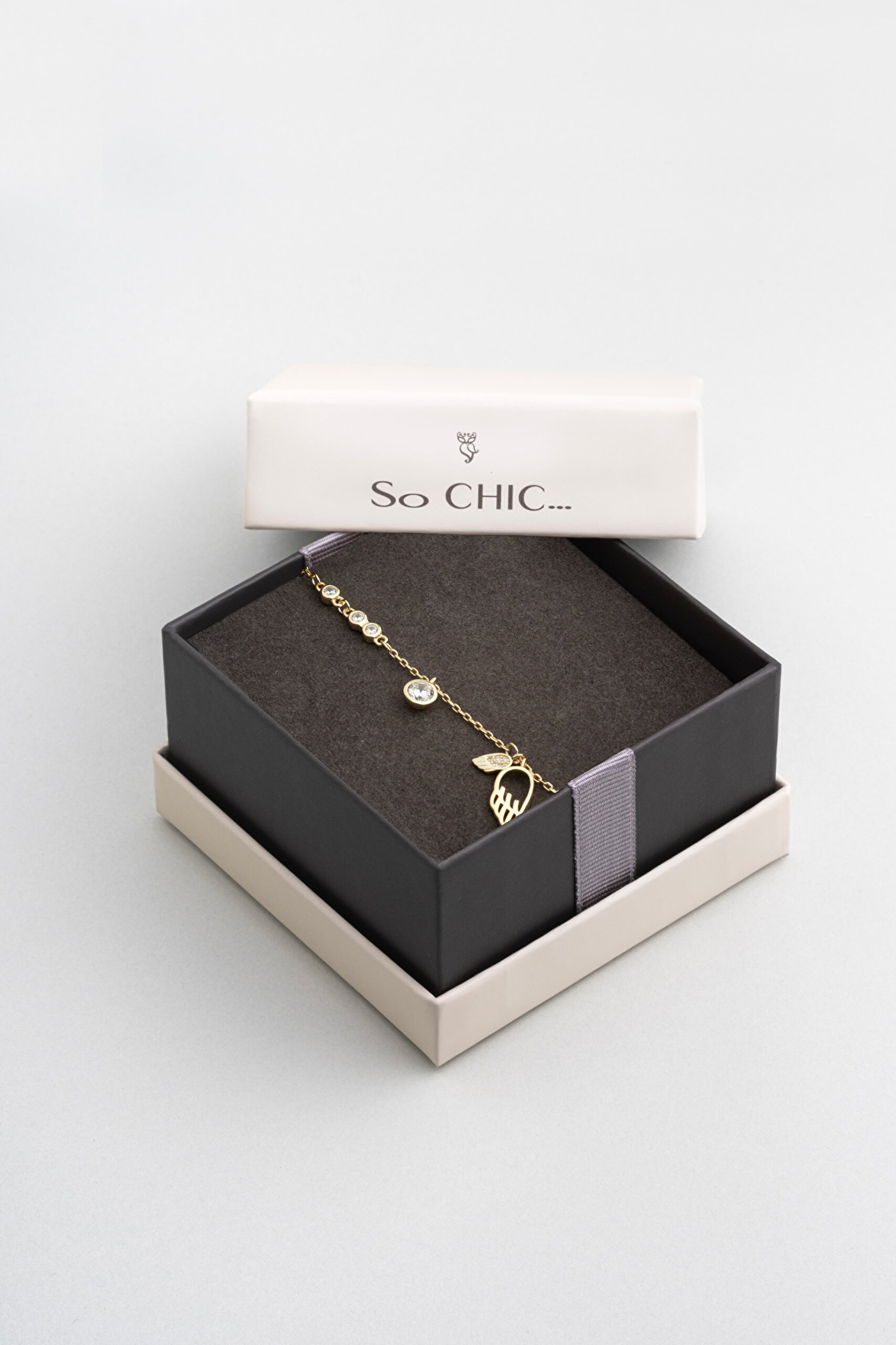 ⁠ Melek Kanadı 18 Ayar Sarı Altın Kaplama 20 Cm Gümüş Minimal Bileklik_5}