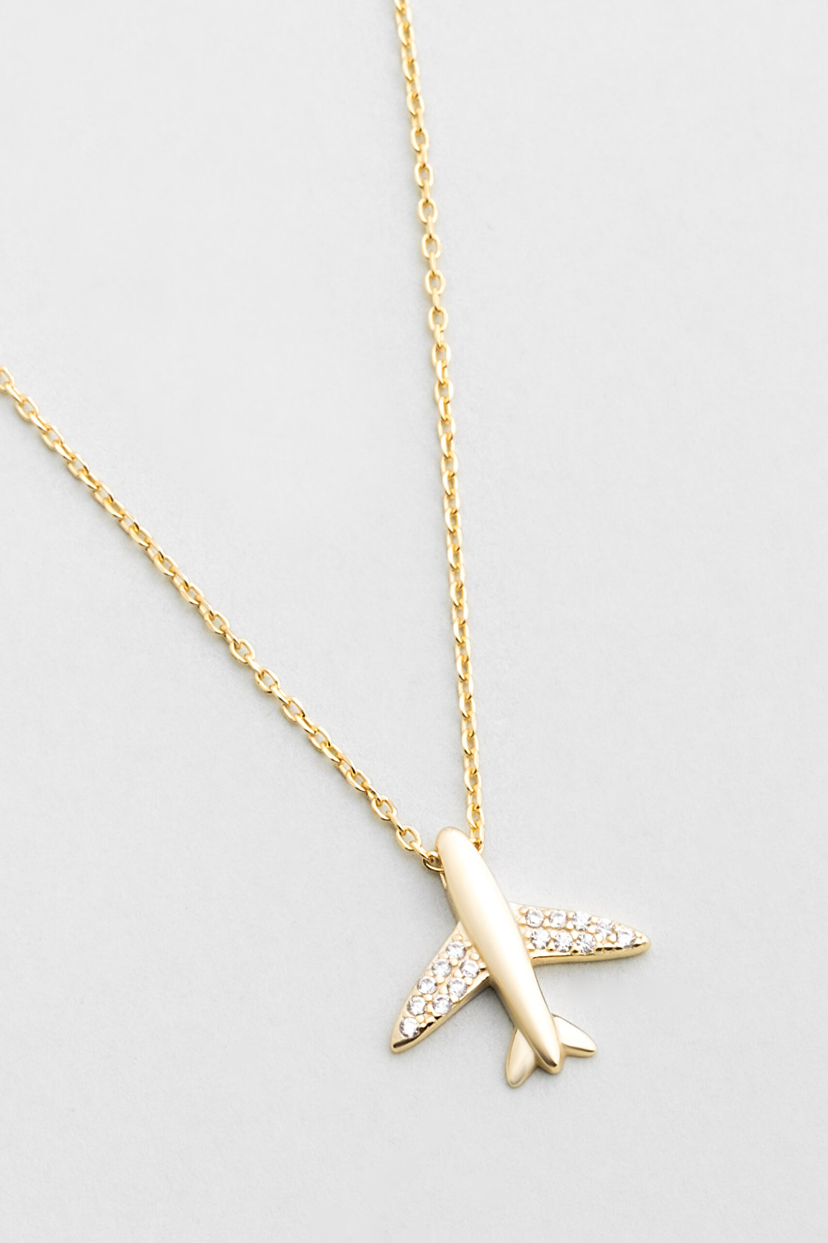 ⁠ Sky Manifest 18 Ayar Sarı Altın Kaplama 45 Cm  Gümüş Minimal Kolye_4}