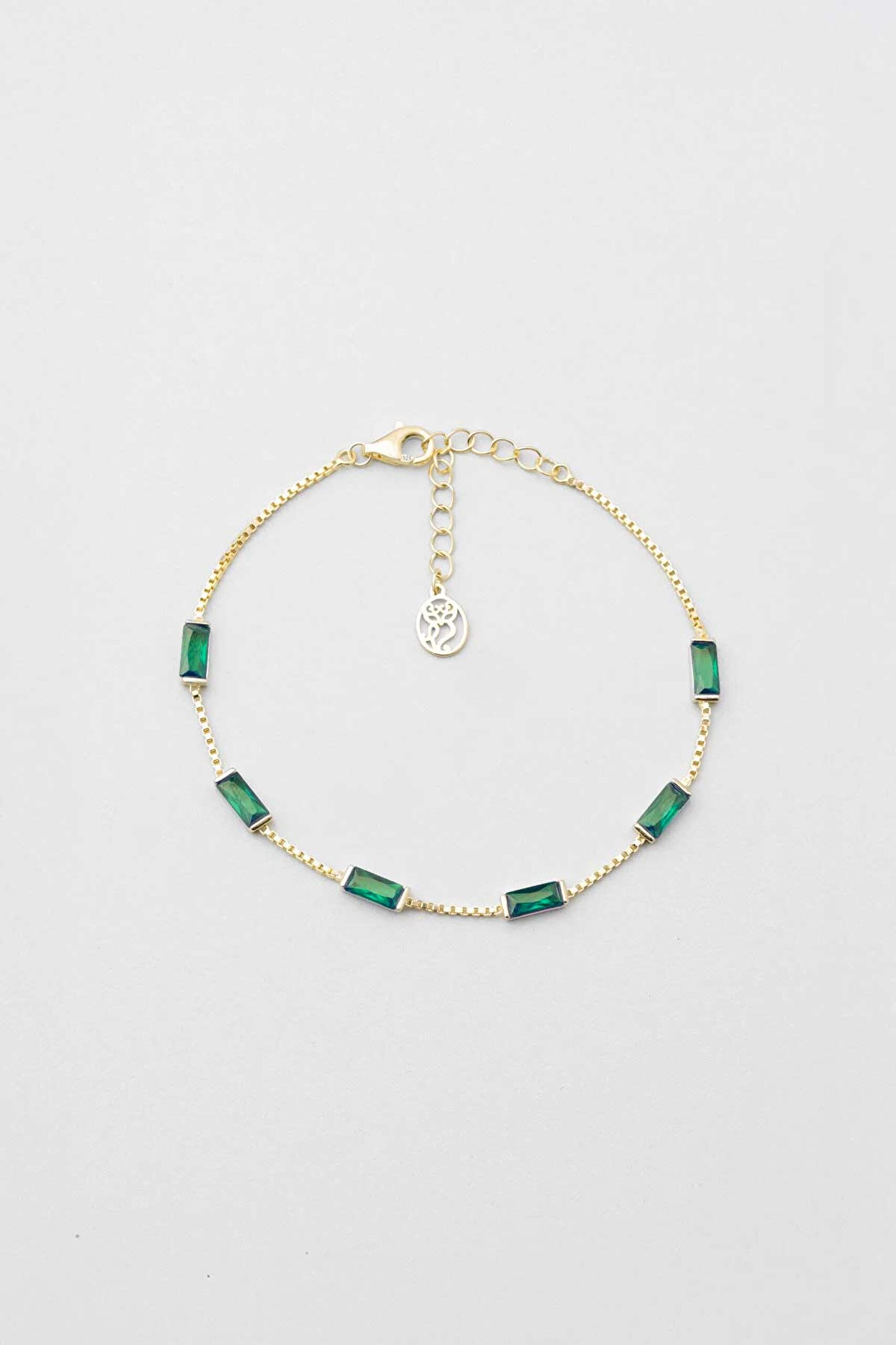 ⁠ Berrak Güzellik 18 Ayar Sarı Altın Kaplama Gümüş Bileklik_0}