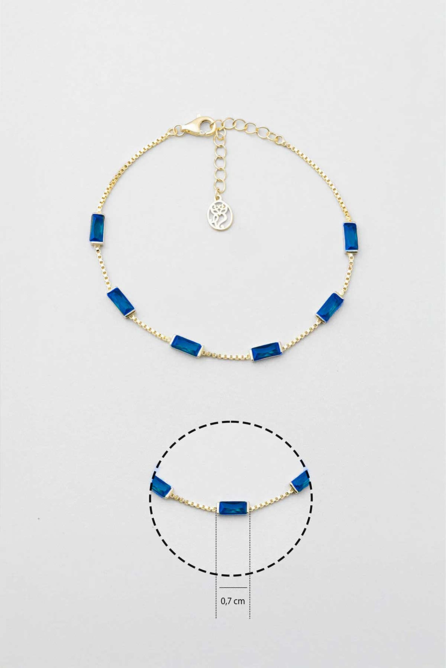 ⁠ Berrak Güzellik 18 Ayar Sarı Altın Kaplama Gümüş Bileklik_2}