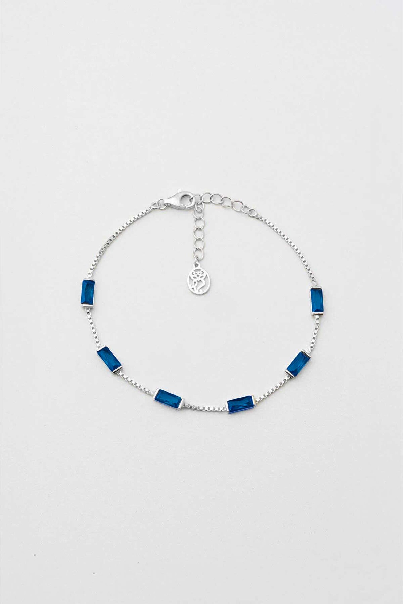 ⁠ Berrak Güzellik 18 Ayar Beyaz Altın Kaplama Gümüş Bileklik_0}