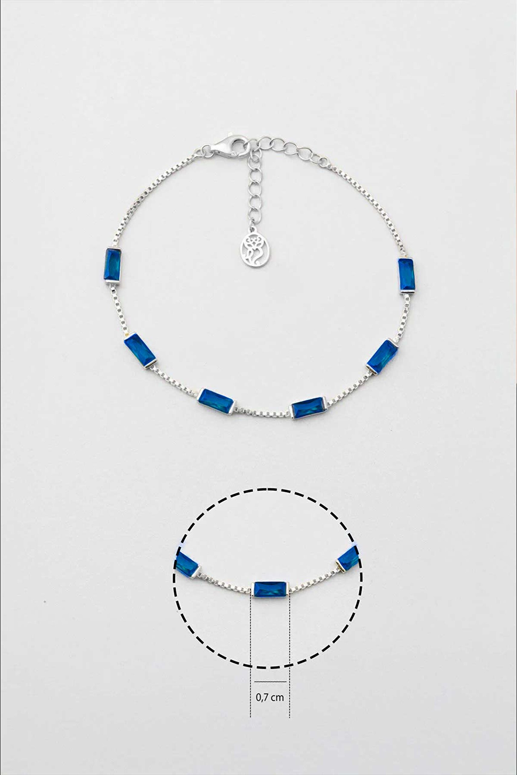 ⁠ Berrak Güzellik 18 Ayar Beyaz Altın Kaplama Gümüş Bileklik_2}