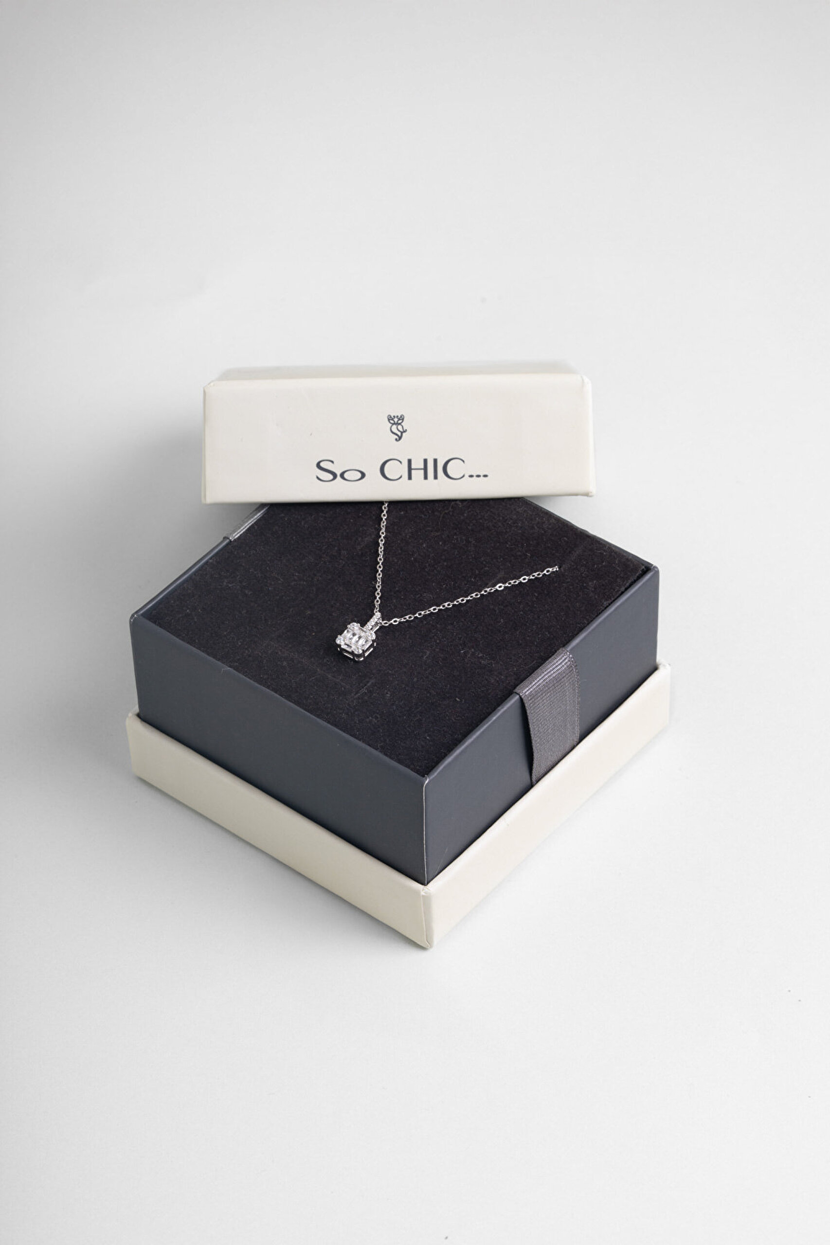 Baget Rüyası 18 Ayar Beyaz Altın Kaplama 45 Cm Gümüş Minimal Kolye - 5