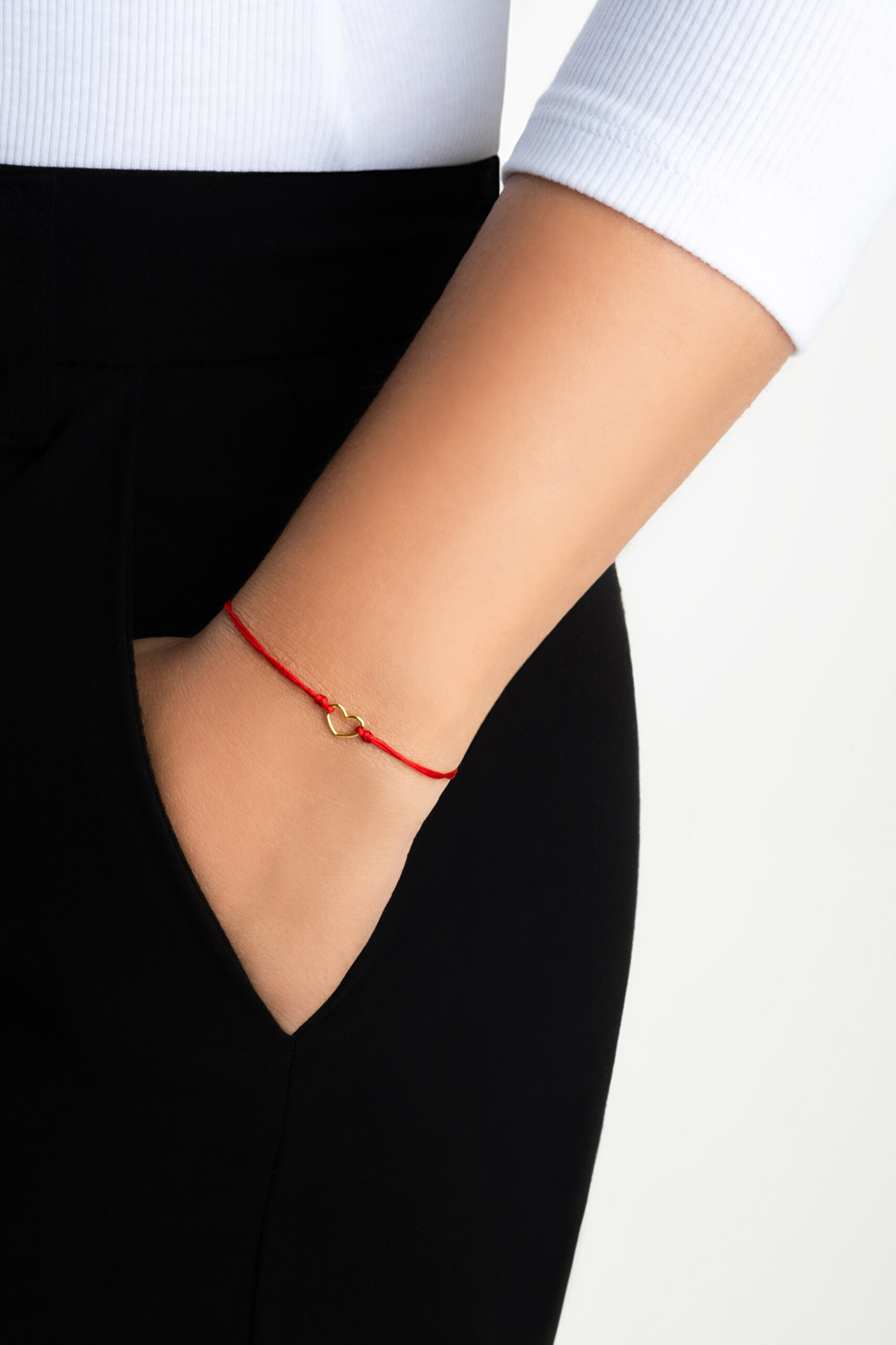 ⁠ Minimal Kalp 18 Ayar Sarı Altın Kaplama Ayarlanabilir Gümüş Arkadaş Bilekliği_3}