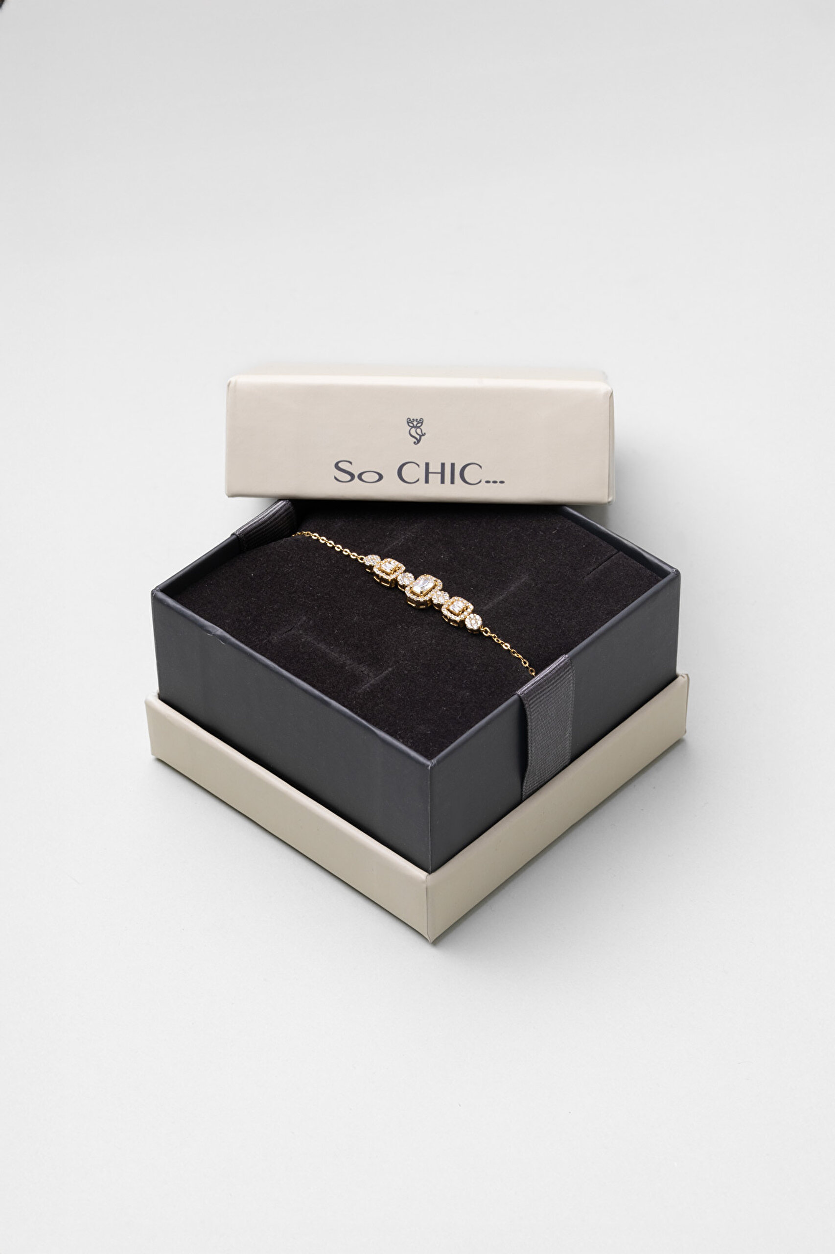 ⁠ Baget Tasarım 18 Ayar Sarı Altın Kaplama 19 Cm Gümüş Bileklik_5}