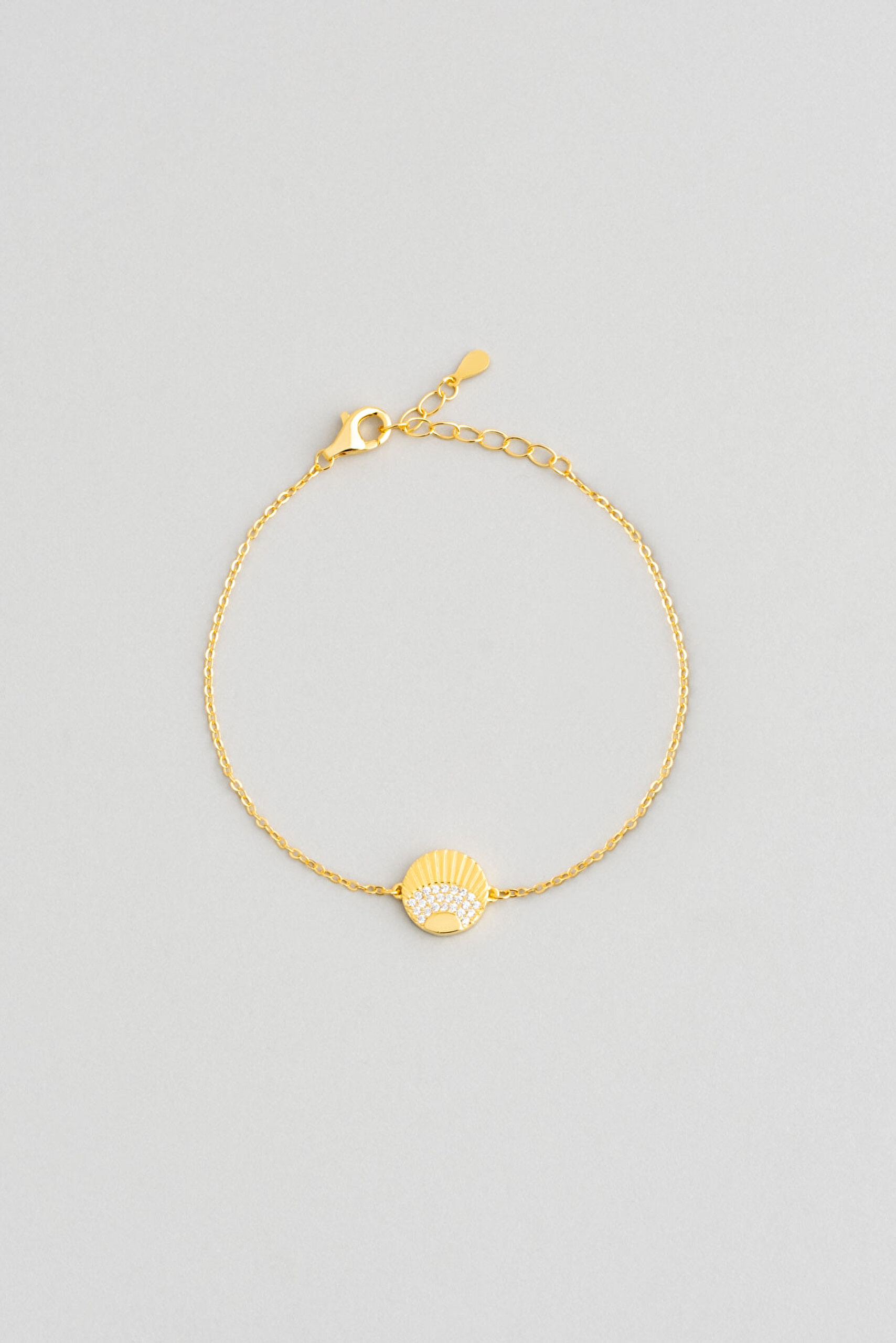 ⁠ Minimal Tasarım 18 Ayar Sarı Altın Kaplama 19 Cm Gümüş Bileklik_0}