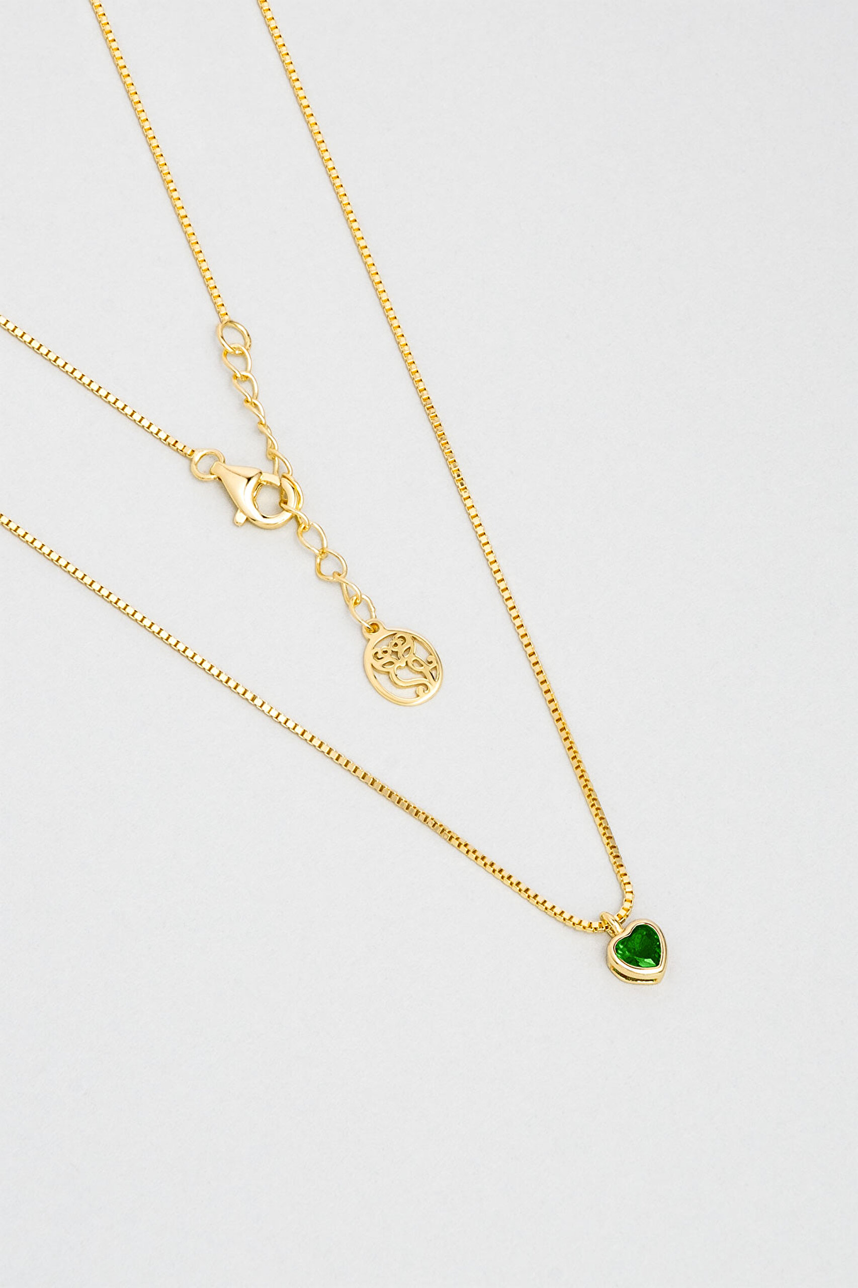 ⁠ Romantik Aşk 18 Ayar Sarı Altın Kaplama 43 Cm Gümüş Kalp Kolye_0}