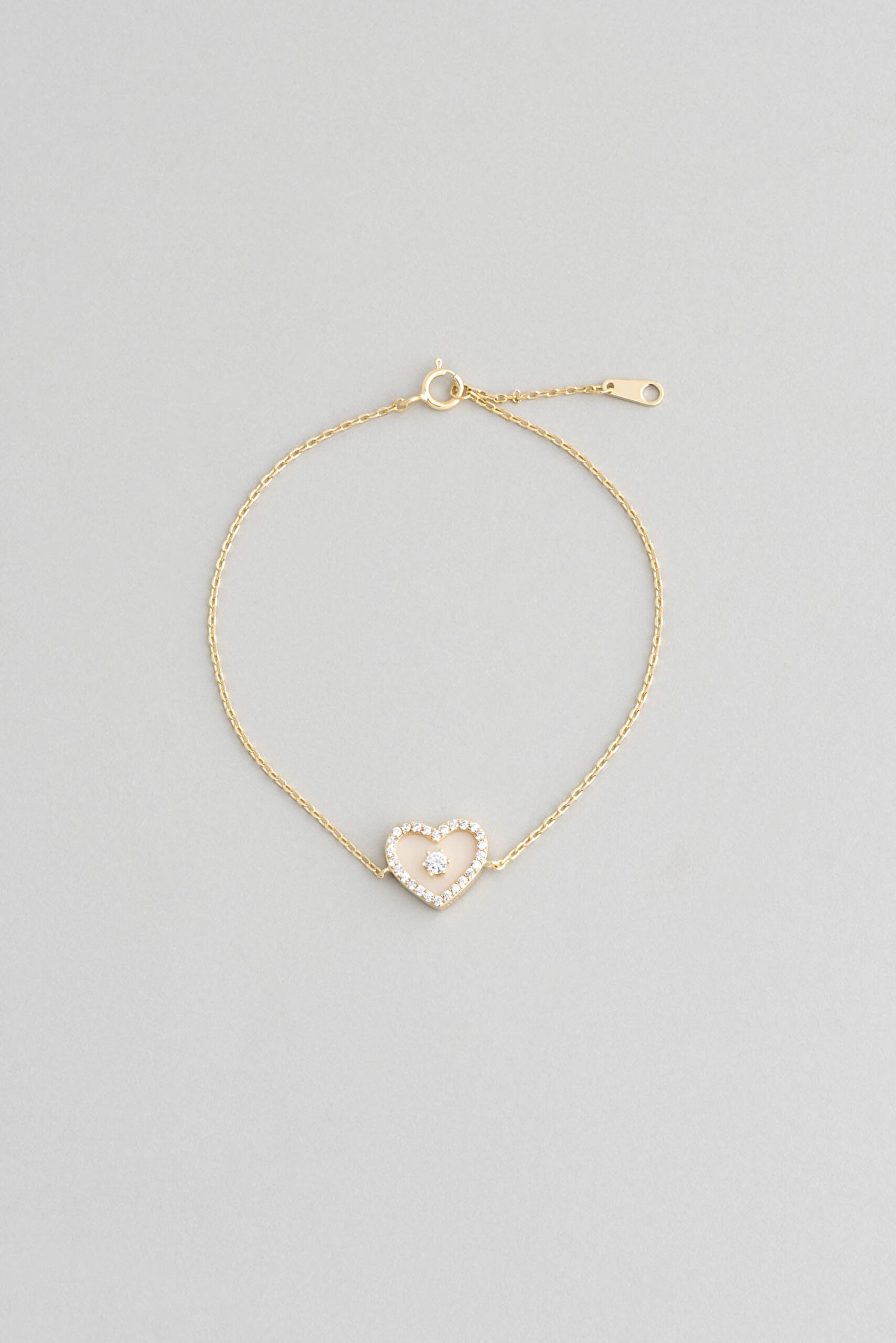 ⁠ Aşk Yıldızı 18 Ayar Beyaz Altın Kaplama 18 Cm Gümüş Bileklik_0}