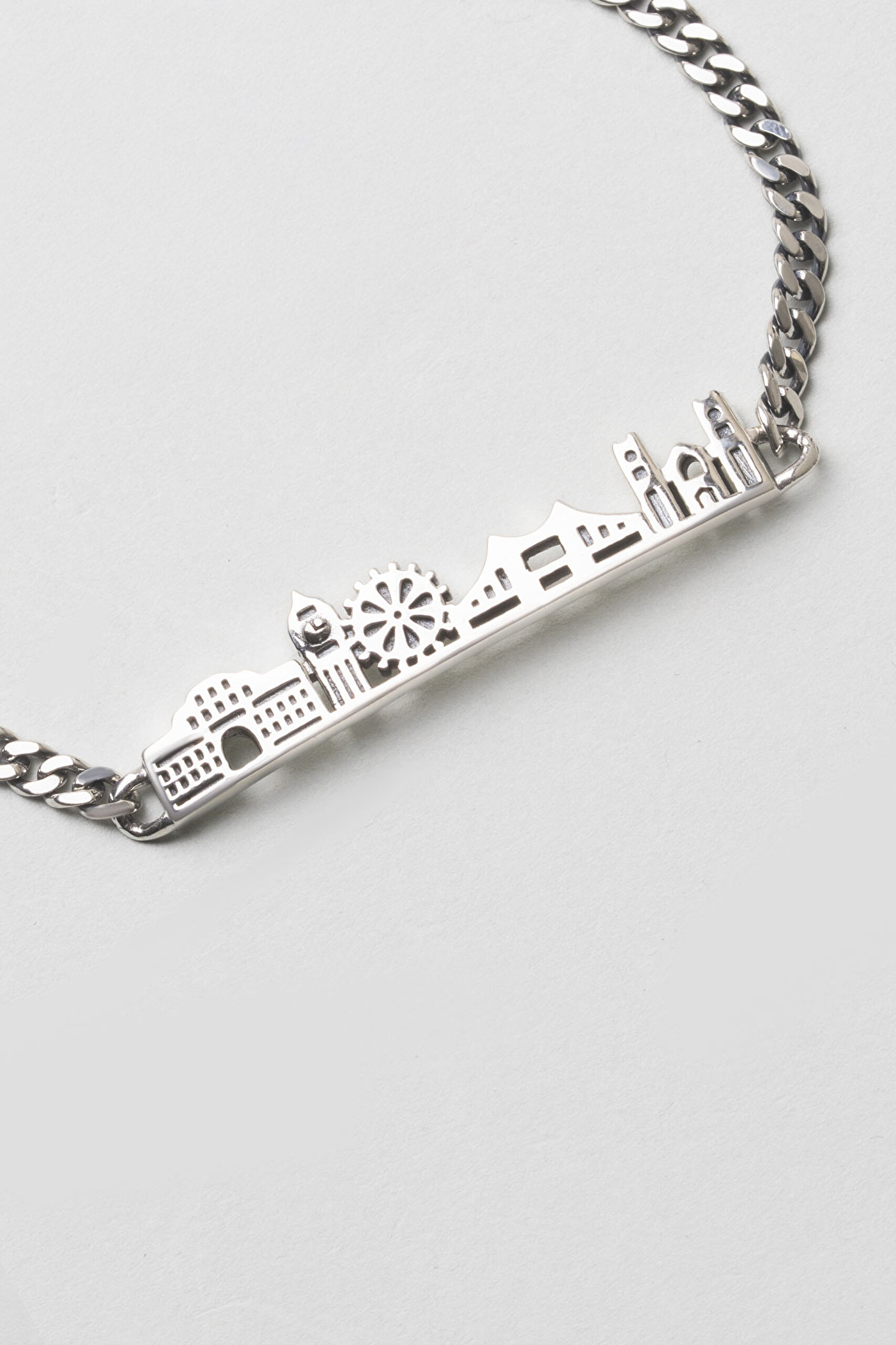 ⁠ London Skyline 21 Cm Gümüş Erkek Bileklik_4}