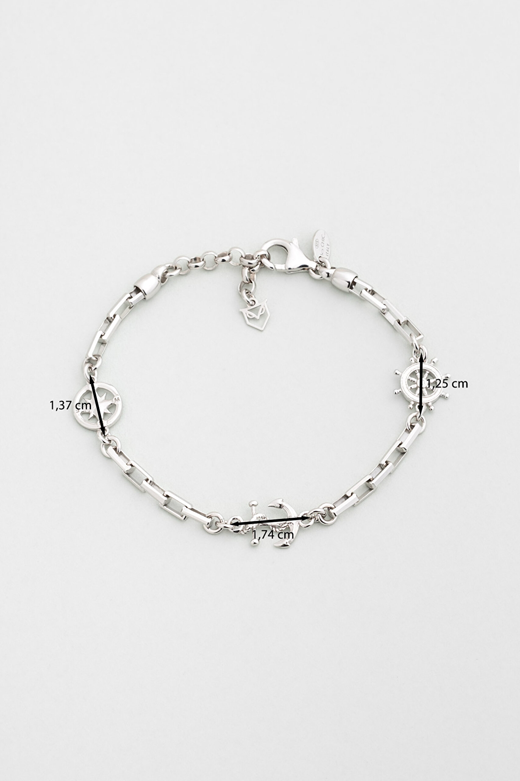 ⁠ Triton İtalyan 21 Cm Gümüş Erkek Zincir Bileklik_2}